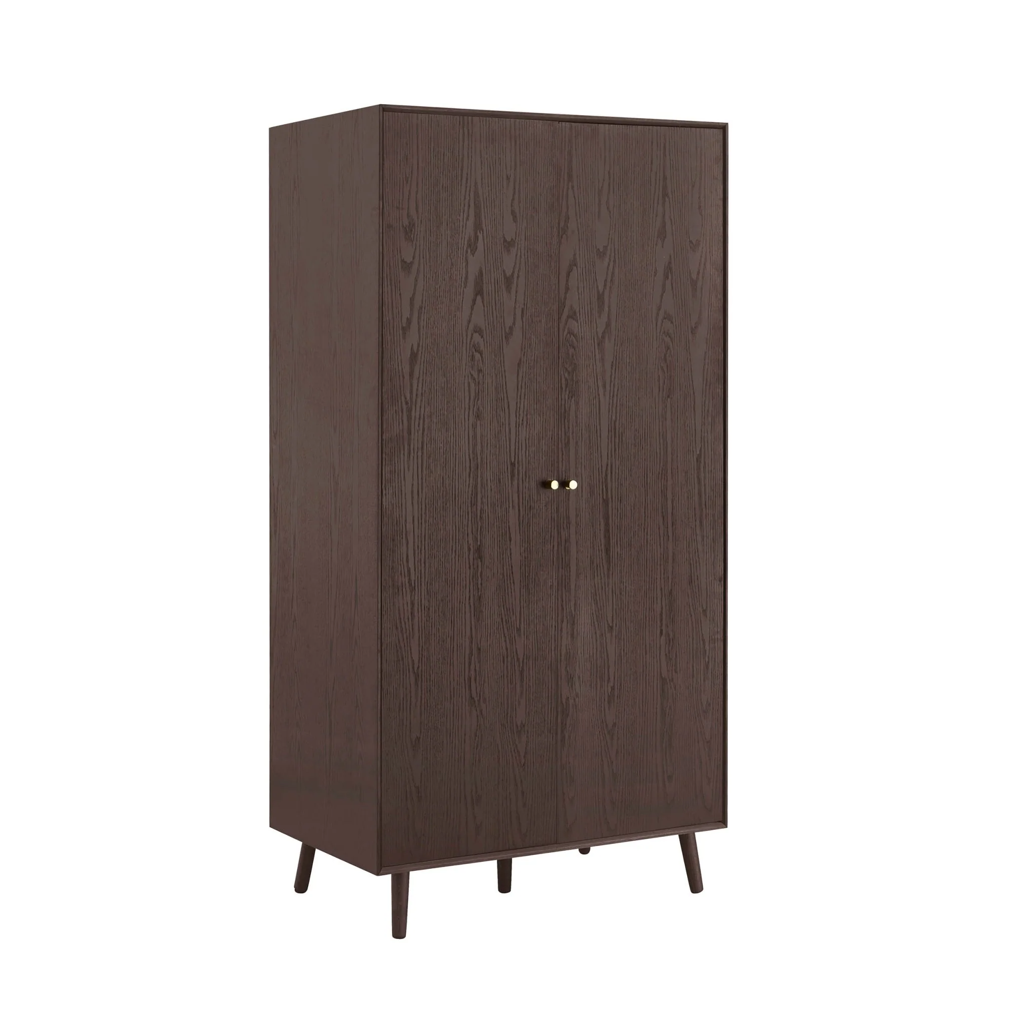 Heidi Oak 2 Door Wardrobe - Walnut - Image 2