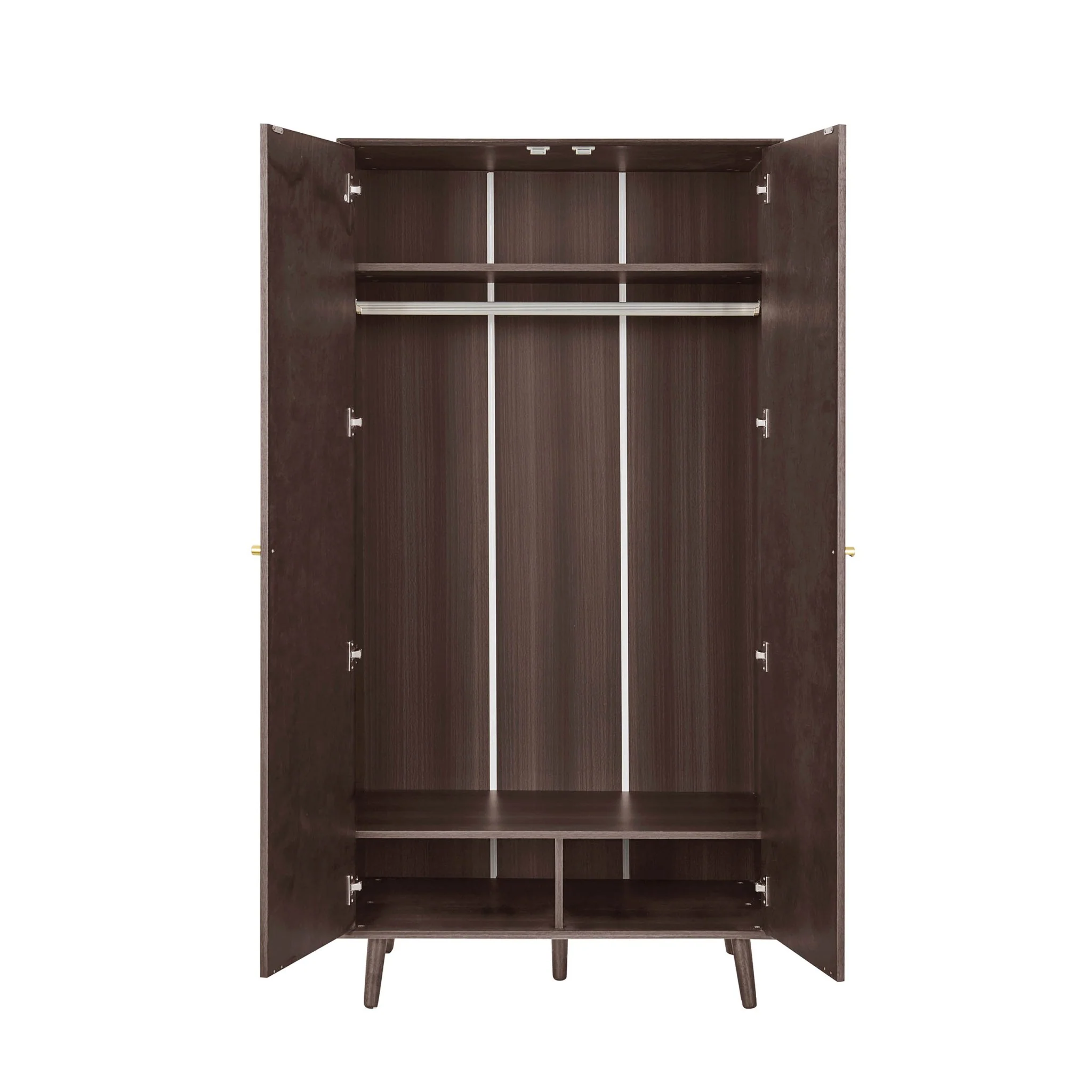 Heidi Oak 2 Door Wardrobe - Walnut - Image 4