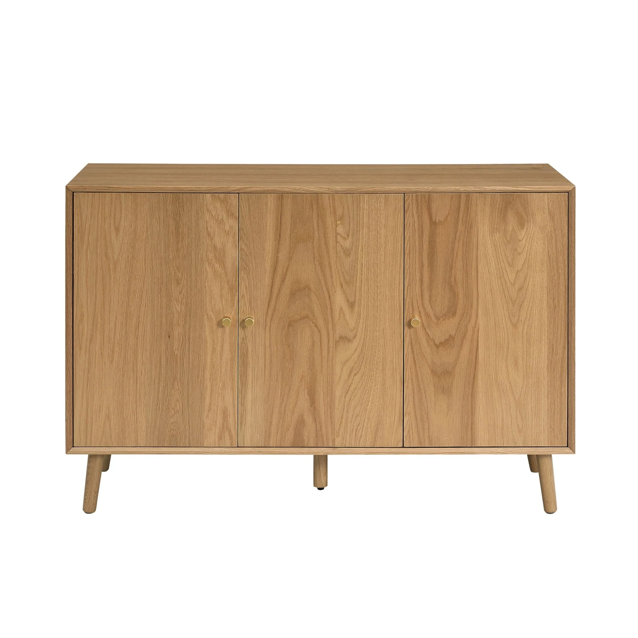 Heidi Oak 3 Door Sideboard - Light Wood - Image 3
