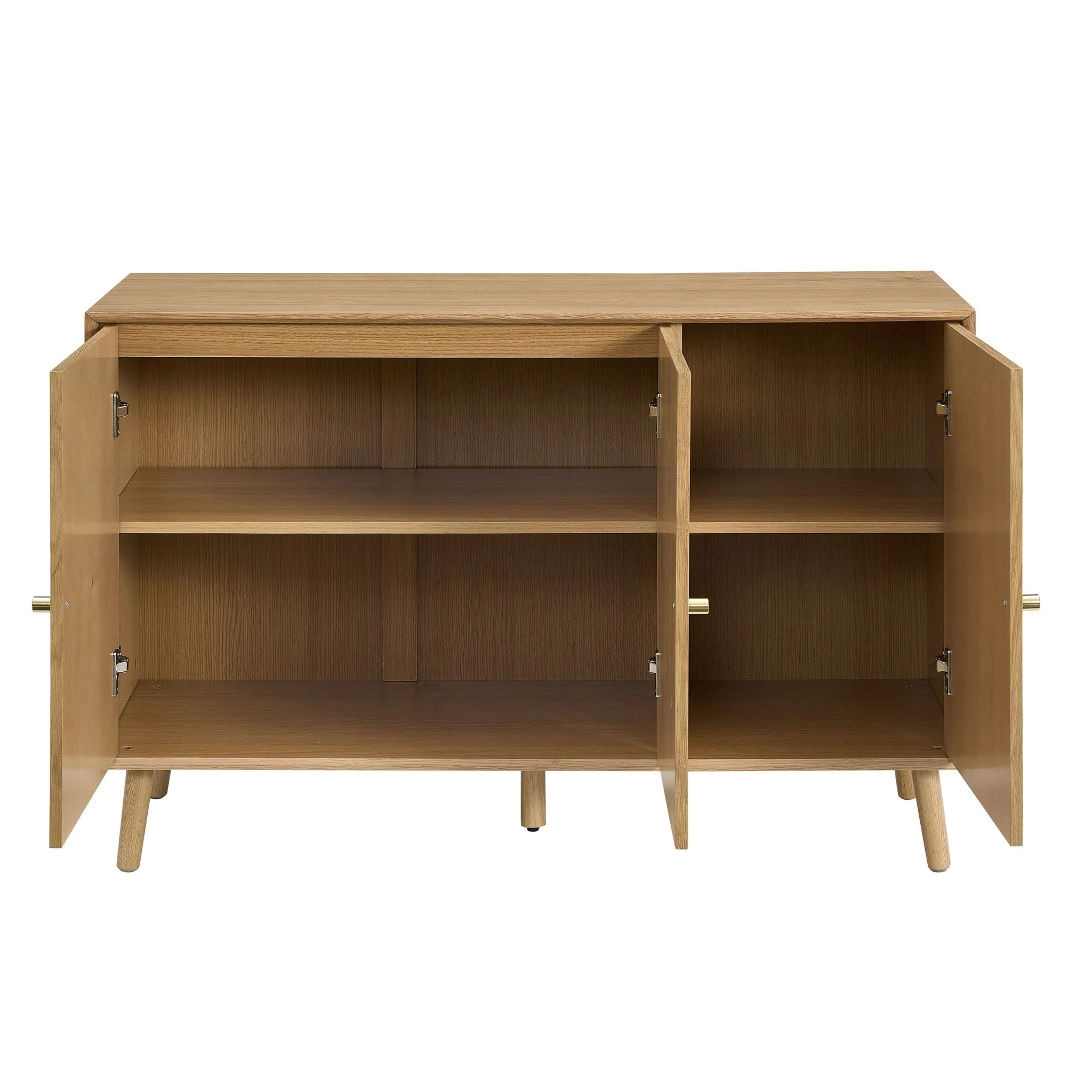 Heidi Oak 3 Door Sideboard - Light Wood - Image 4