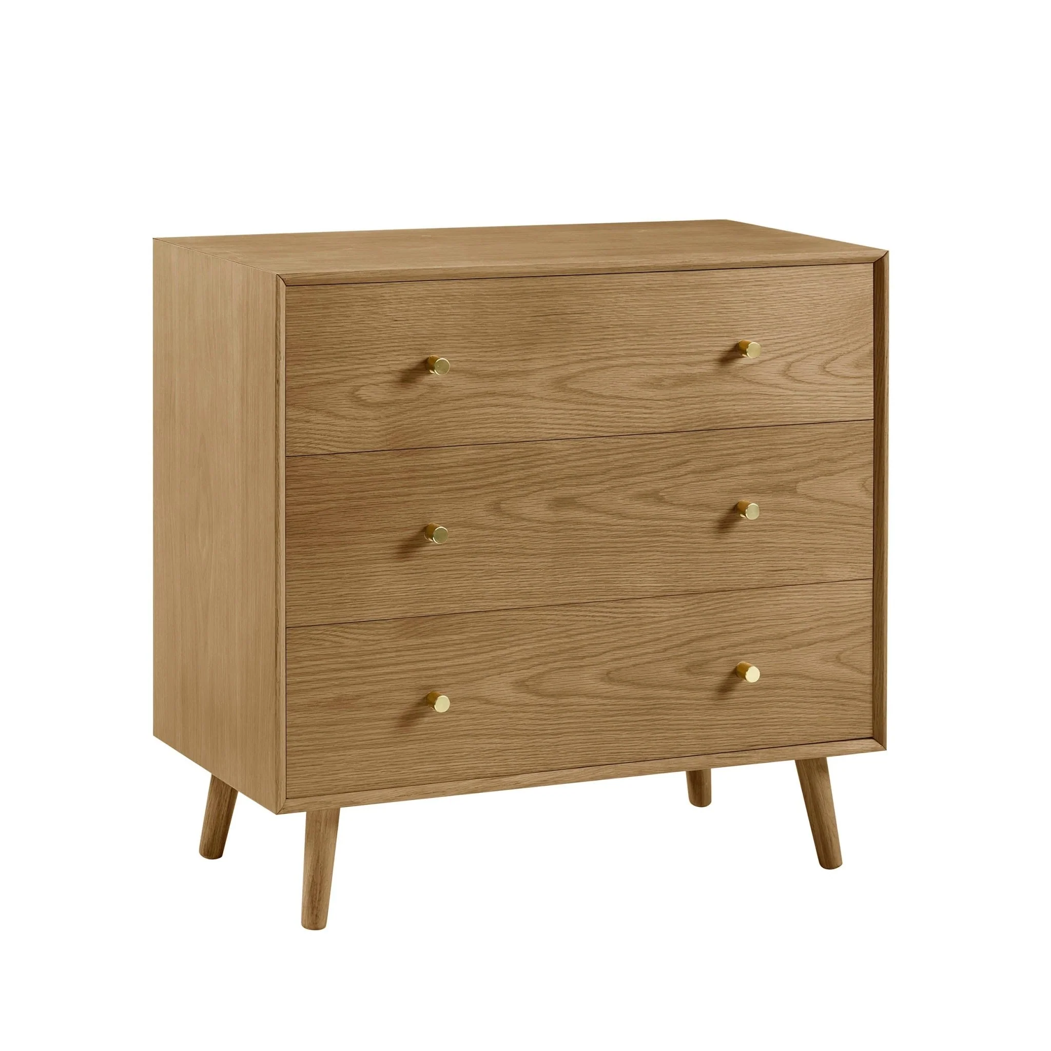 Heidi Oak 3 Drawer Chest - Light Wood - Image 2