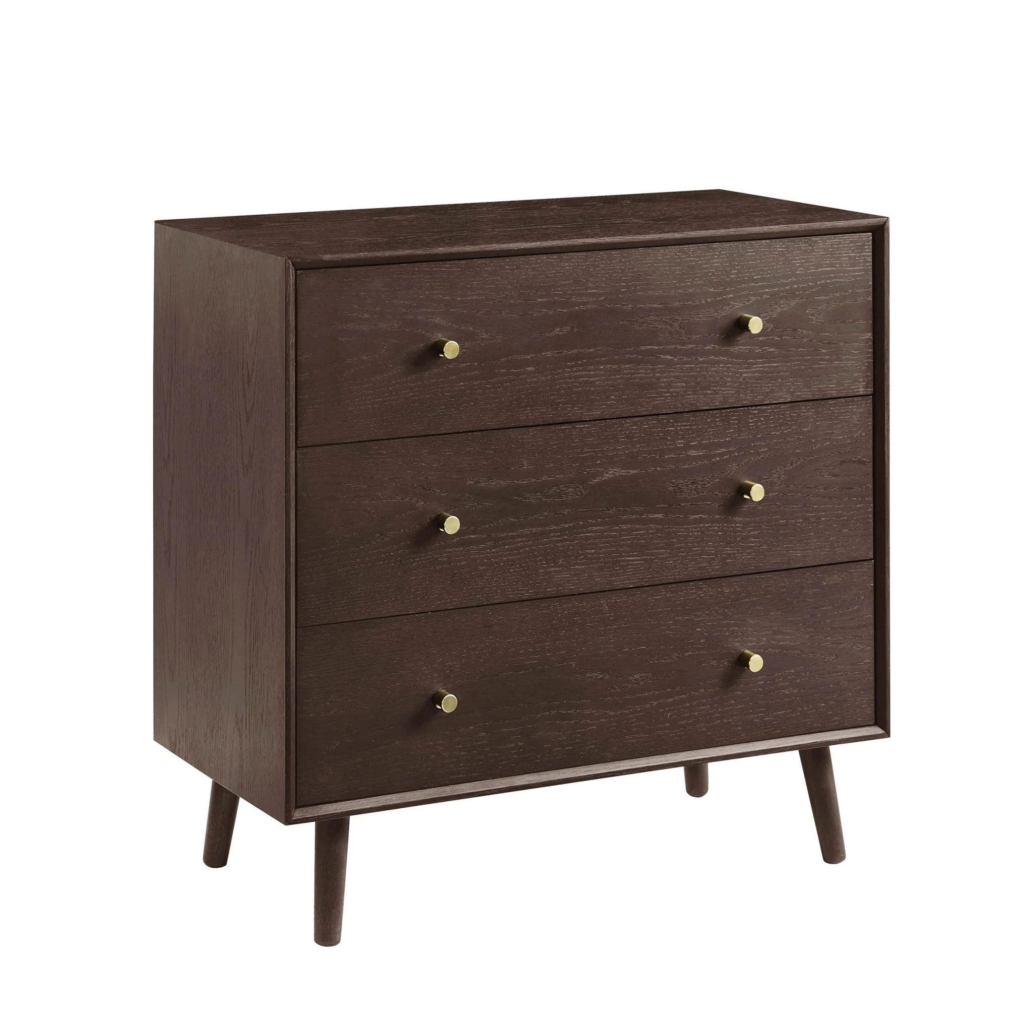 Heidi Oak 3 Drawer Chest - Walnut - Image 2