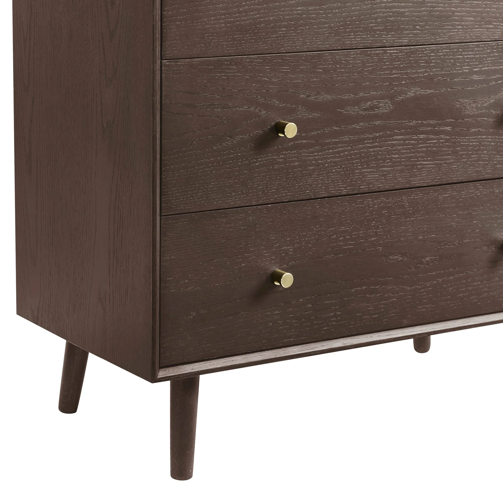 Heidi Oak 3 Drawer Chest - Walnut - Image 6
