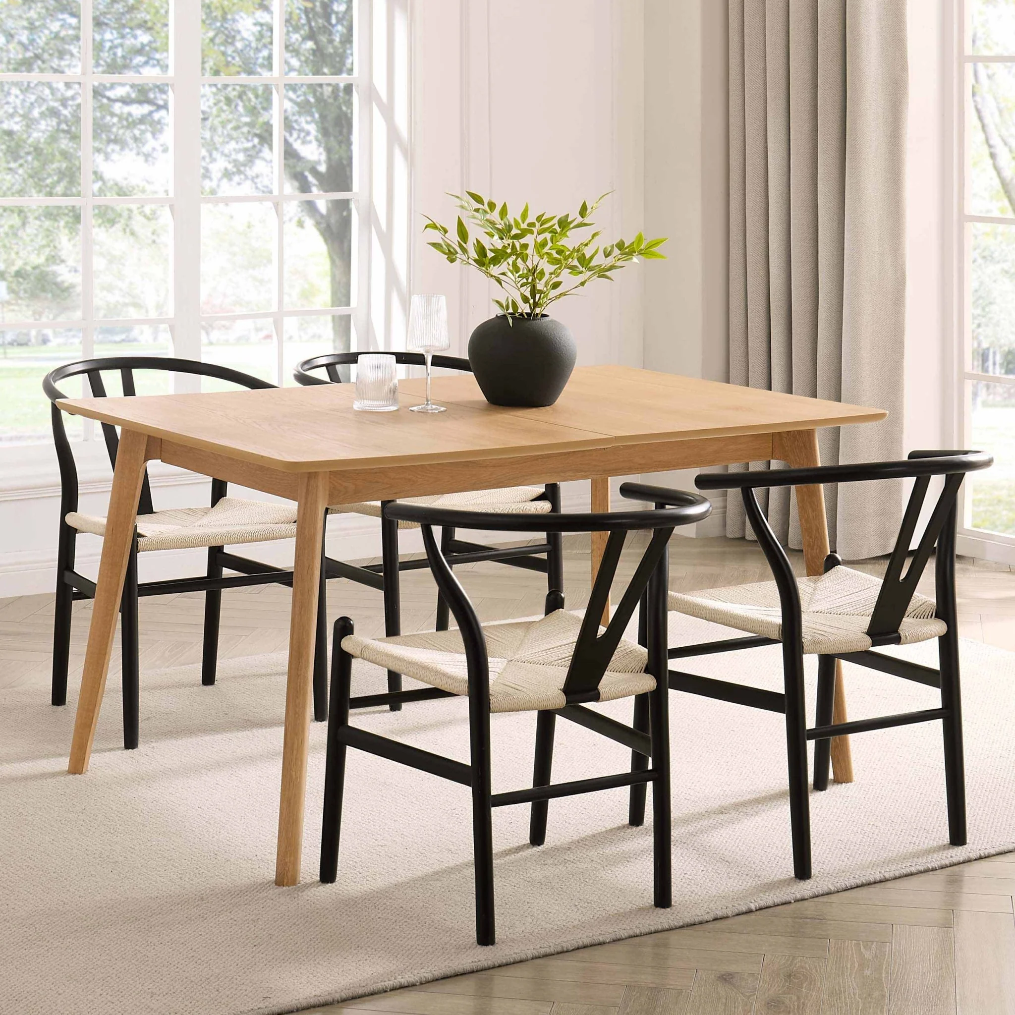 Heidi Oak 4-8 Seater Extendable Dining Table - Natural - Image 2
