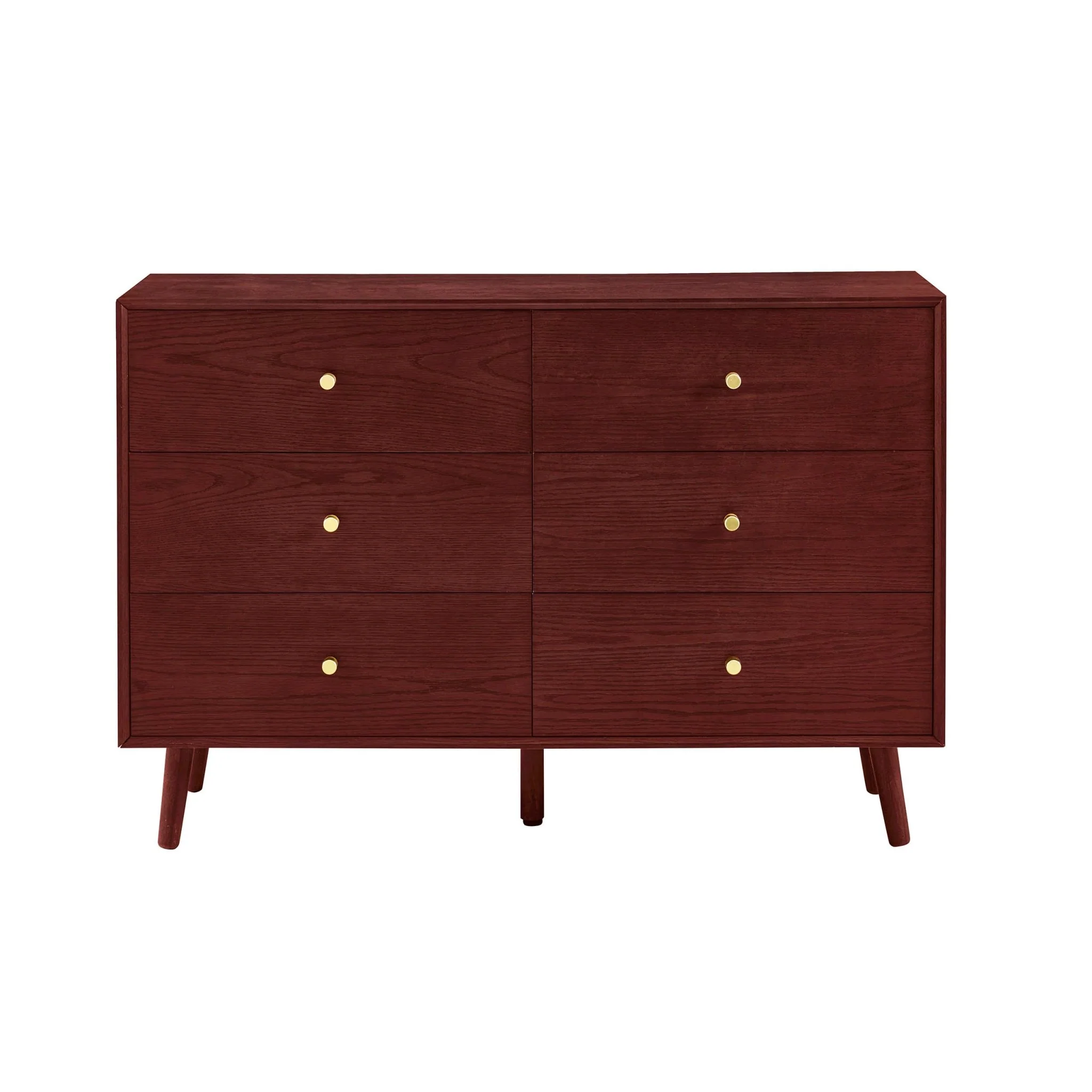 Heidi Oak 6 Drawer Chest - Cherry Wood - Image 2