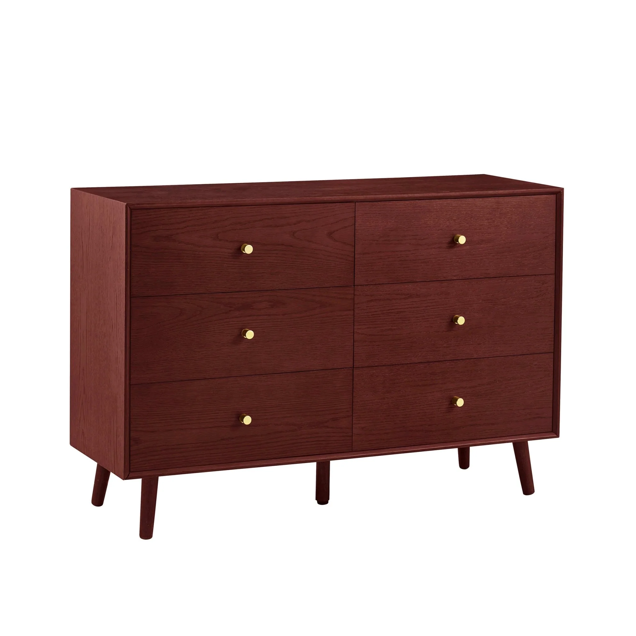 Heidi Oak 6 Drawer Chest - Cherry Wood - Image 3