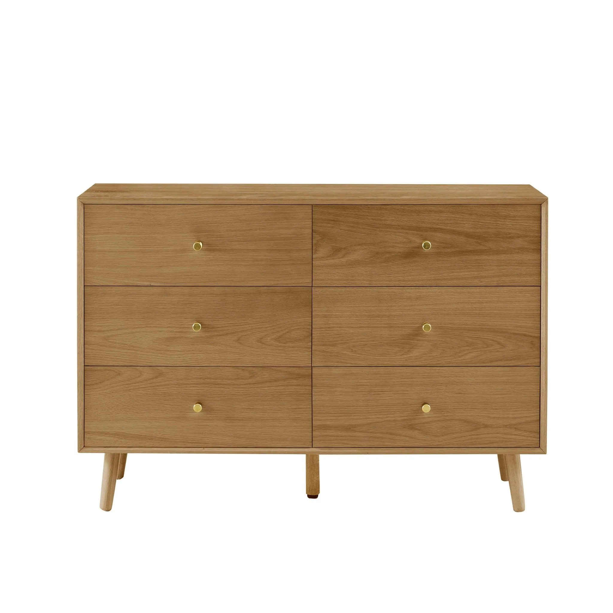 Heidi Oak 6 Drawer Chest - Light Wood - Image 5
