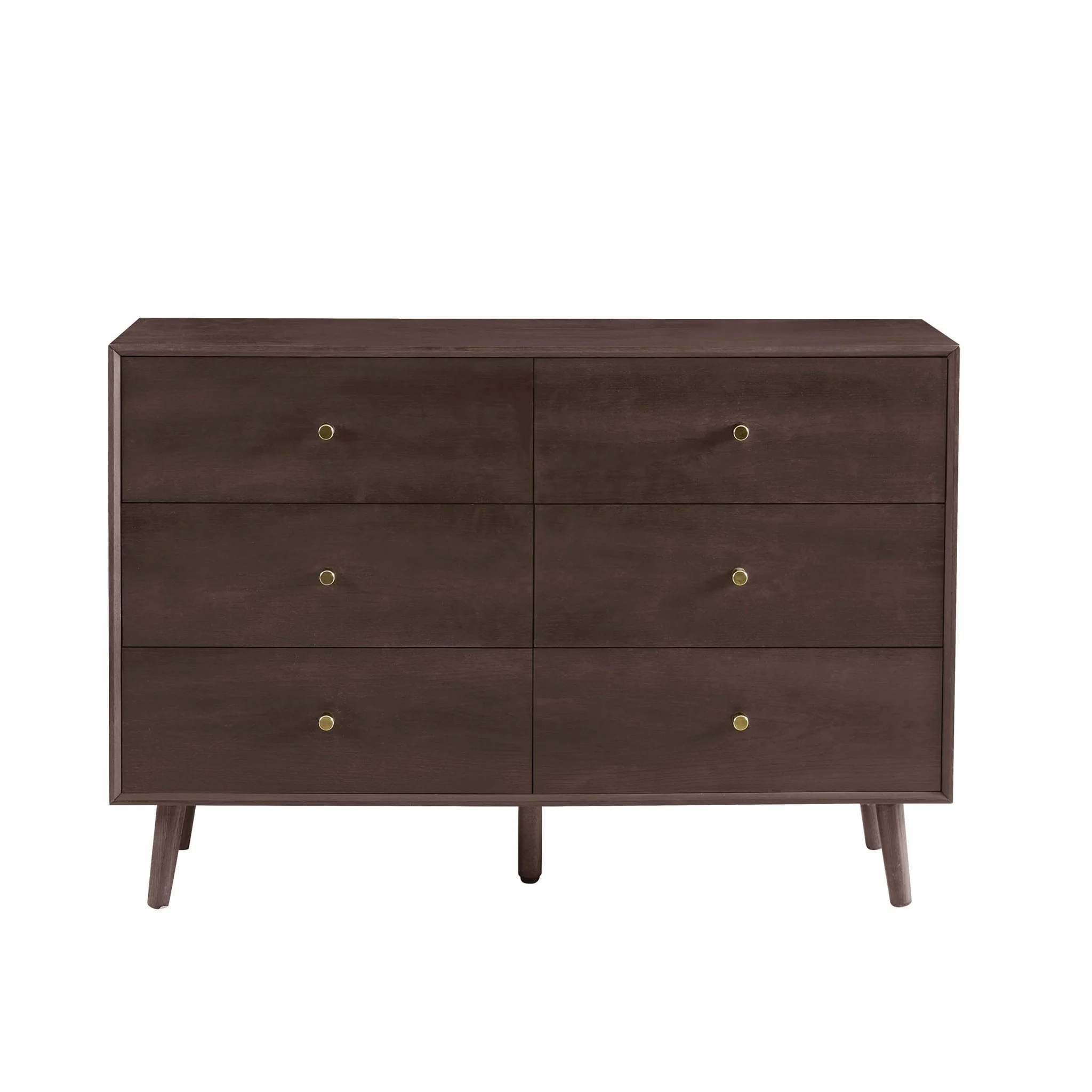 Heidi Oak 6 Drawer Chest - Walnut - Image 2