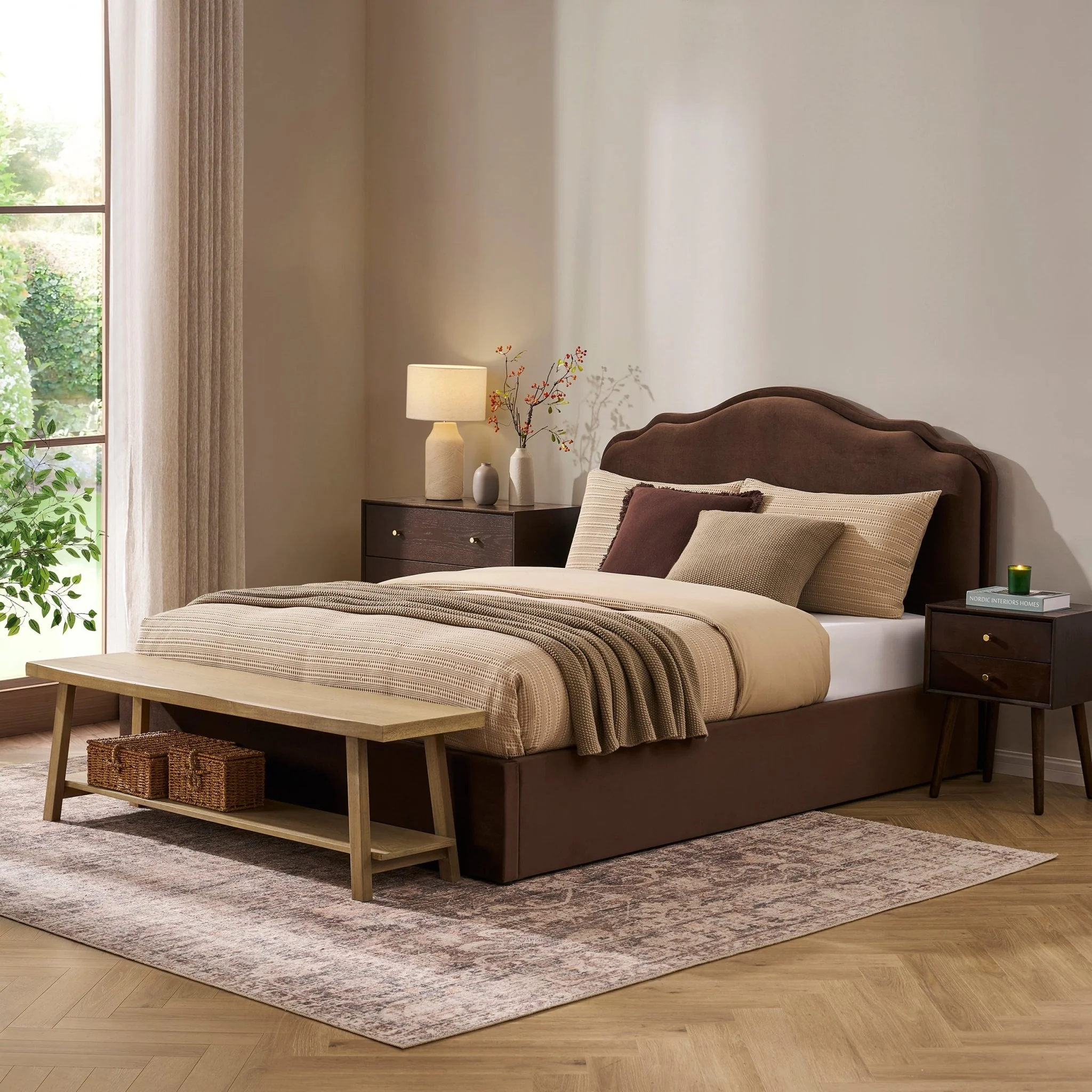 Heidi Oak 6 Drawer Chest - Walnut - Image 9