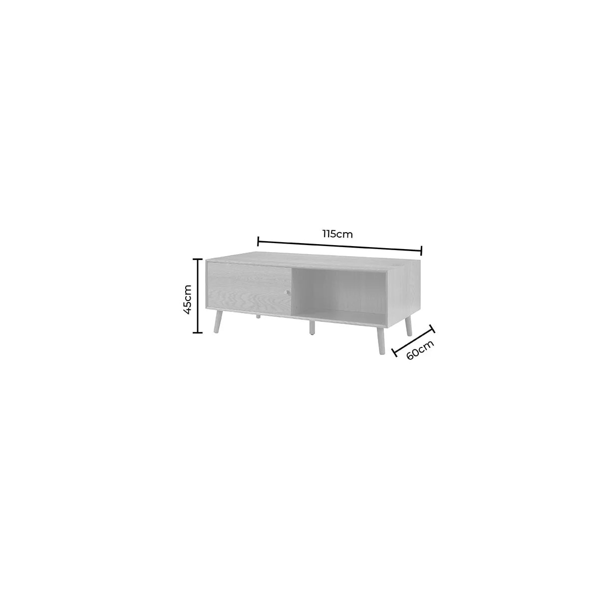 Heidi Oak Coffee Table - Light Wood - Image 13