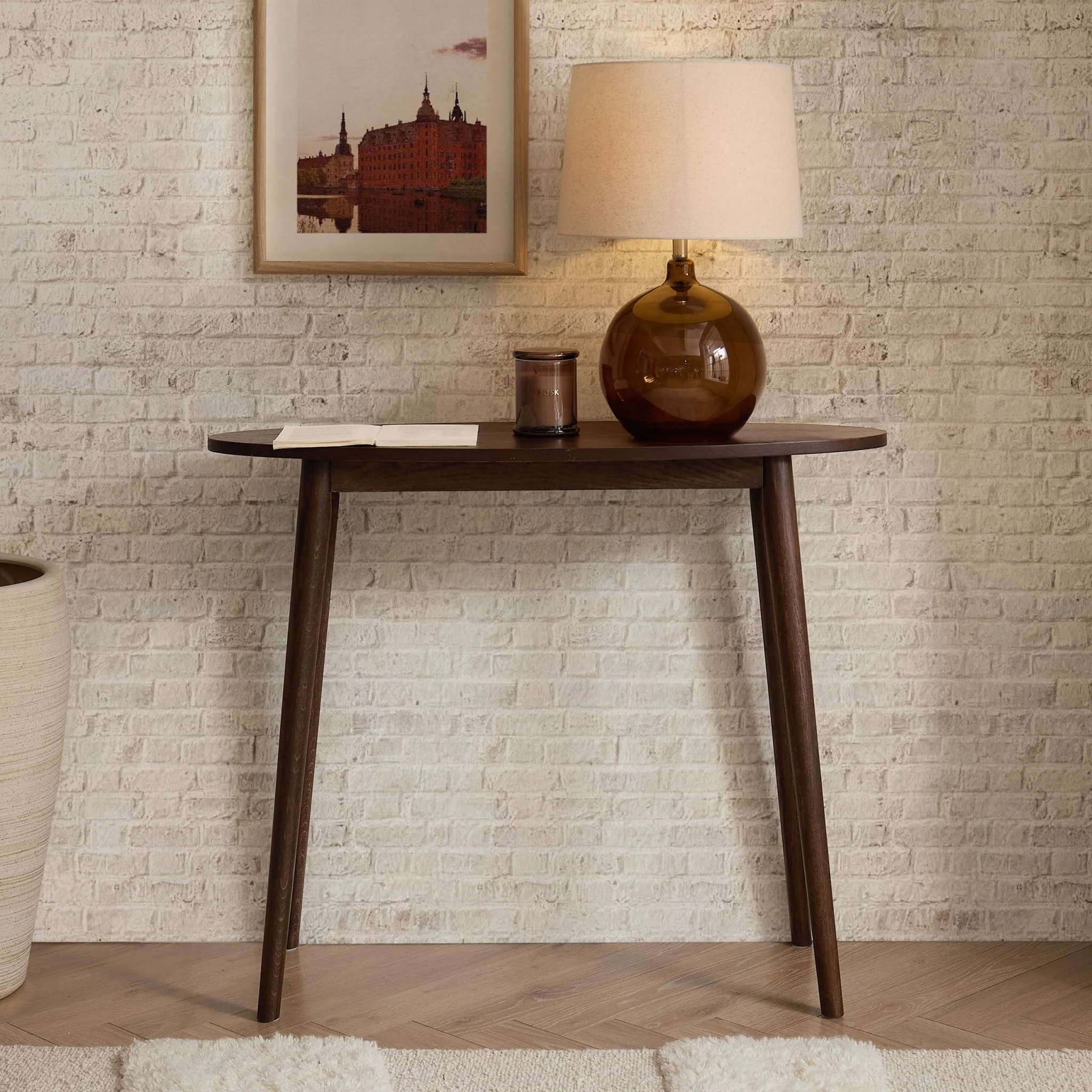 Heidi Oak Console Table - Walnut - Image 2