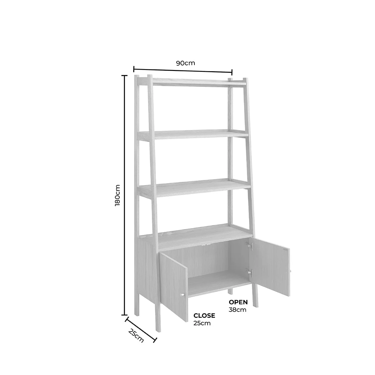 Heidi Oak Display Cabinet - Light Wood - Image 14