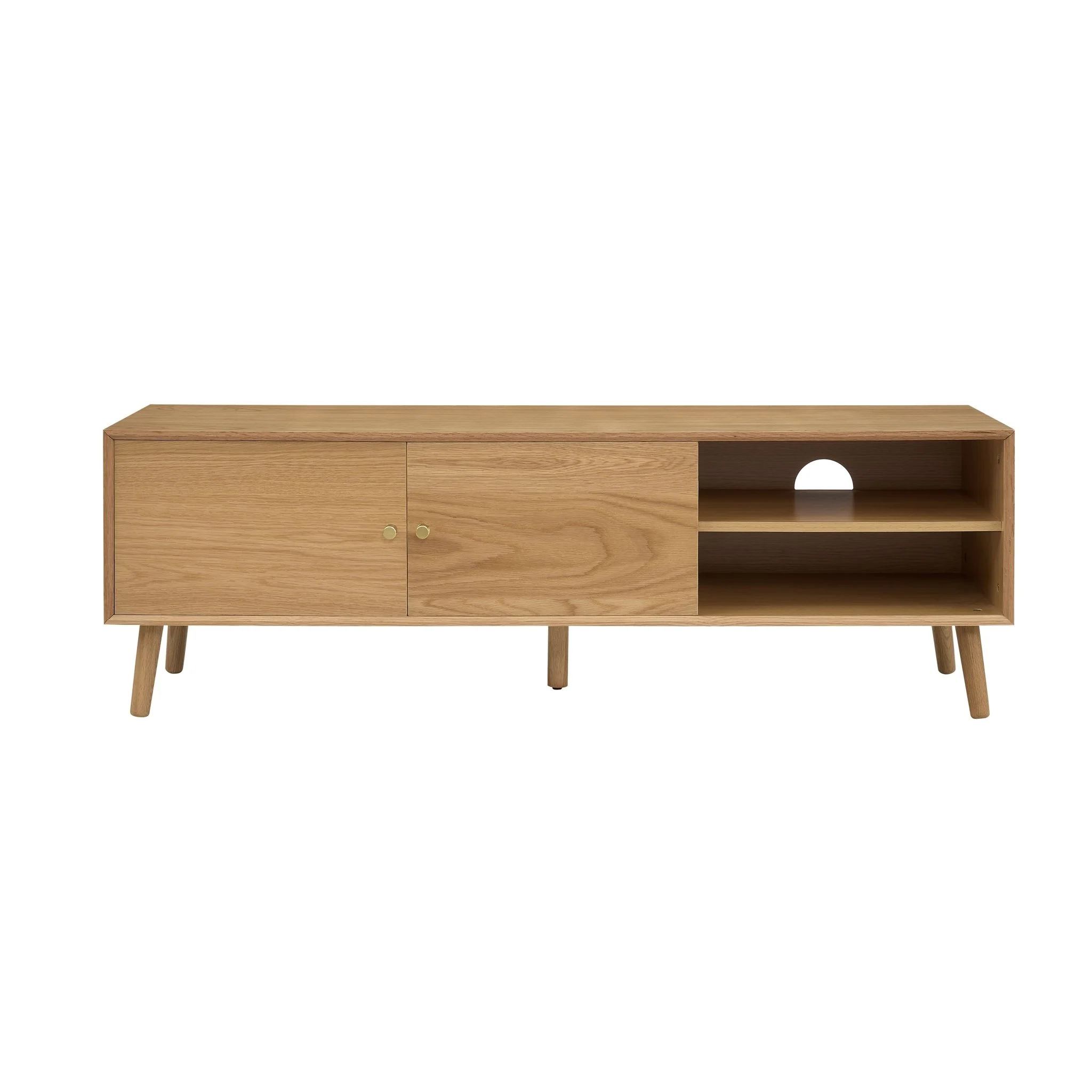 Heidi Oak Tv Unit for TVs up to 60" - Light Wood - Image 5