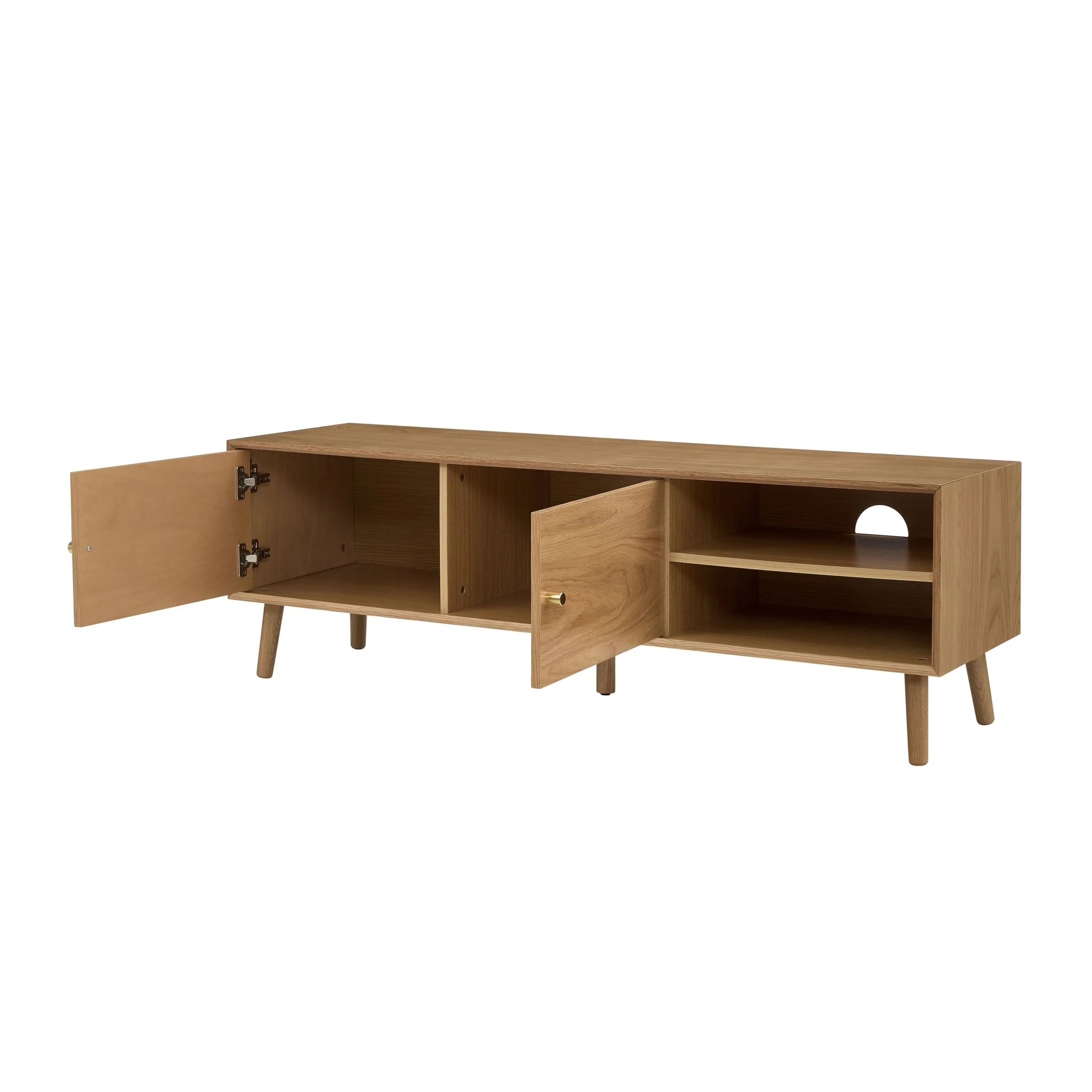Heidi Oak Tv Unit for TVs up to 60" - Light Wood - Image 6