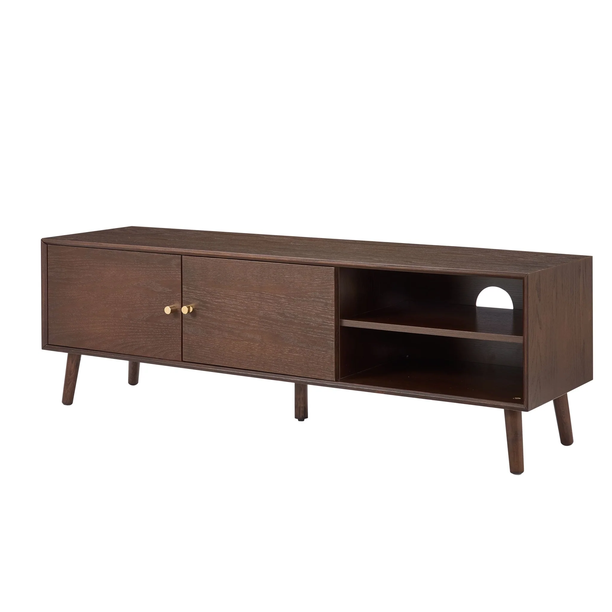 Heidi Oak TV Unit for TVs up to 60"- Walnut - Image 3