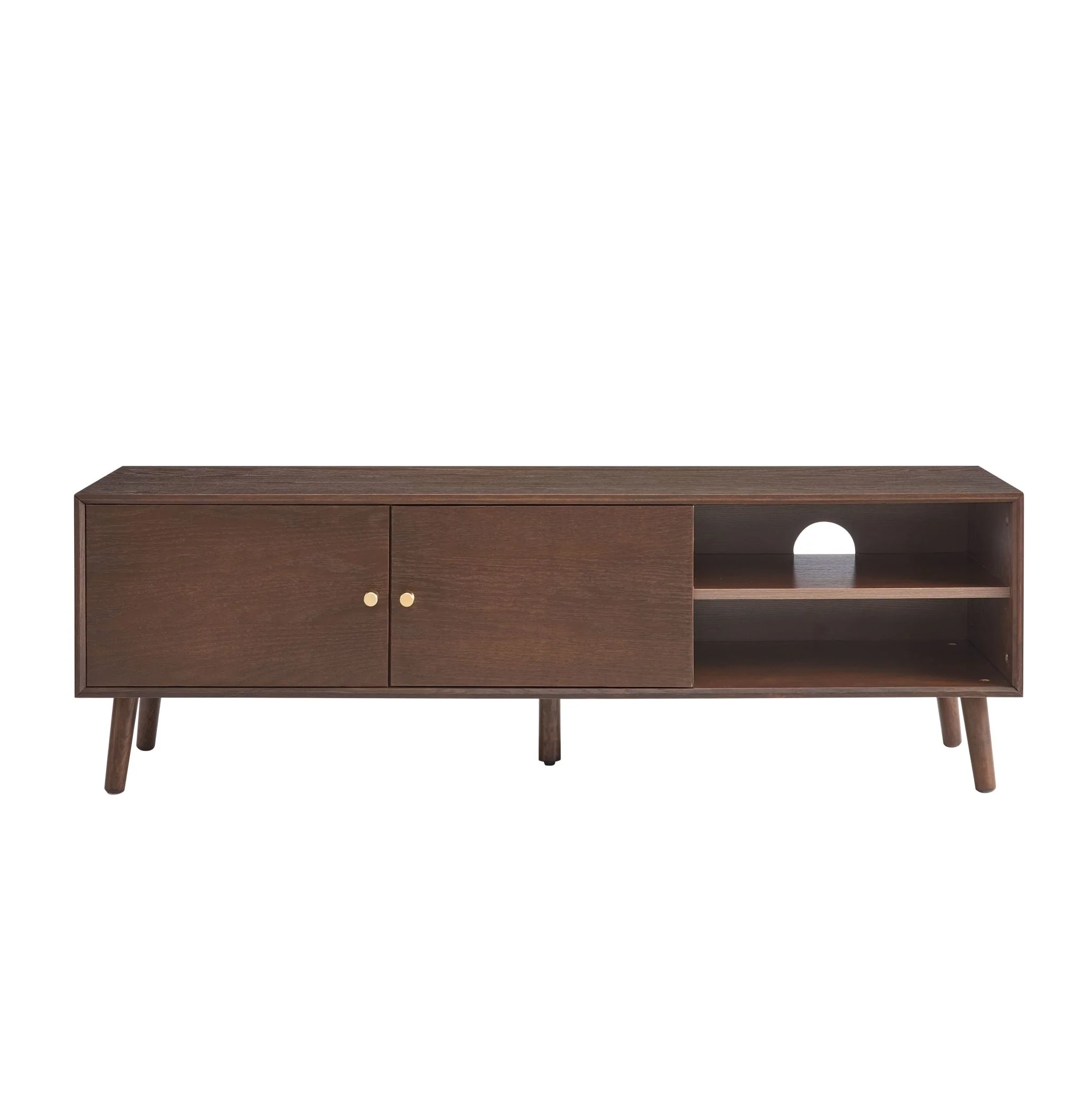 Heidi Oak TV Unit for TVs up to 60"- Walnut - Image 5
