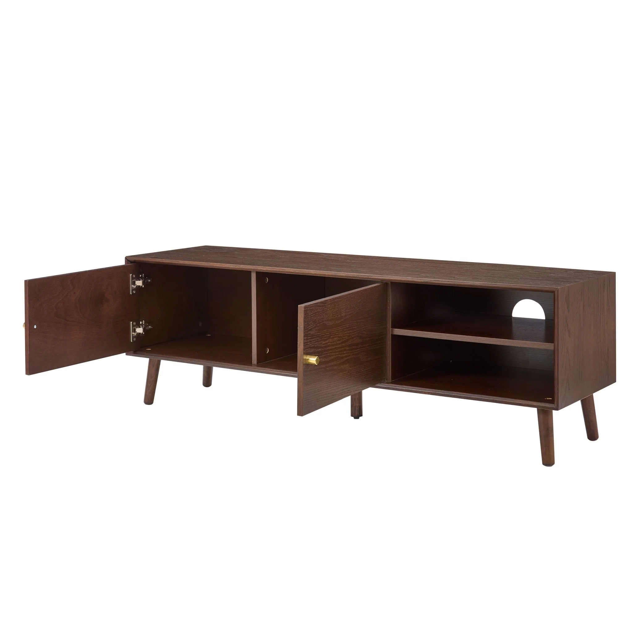 Heidi Oak TV Unit for TVs up to 60"- Walnut - Image 6