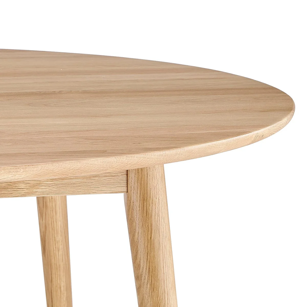 Heidi Solid Oak 4-6 Seater Round Dining Table - Natural - Image 4