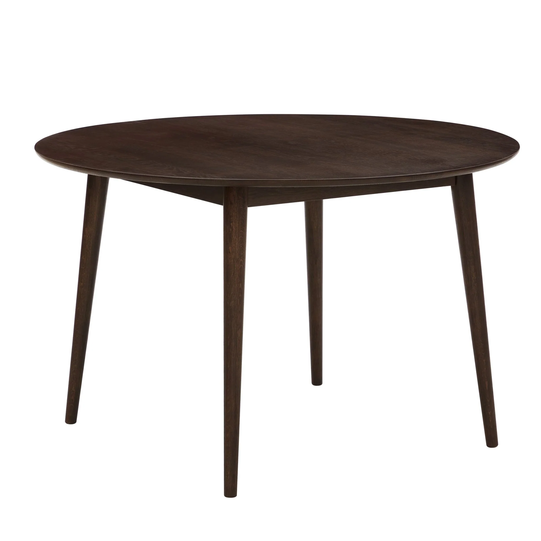 Heidi Solid Oak 4-6 Seater Round Dining Table - Walnut - Image 2