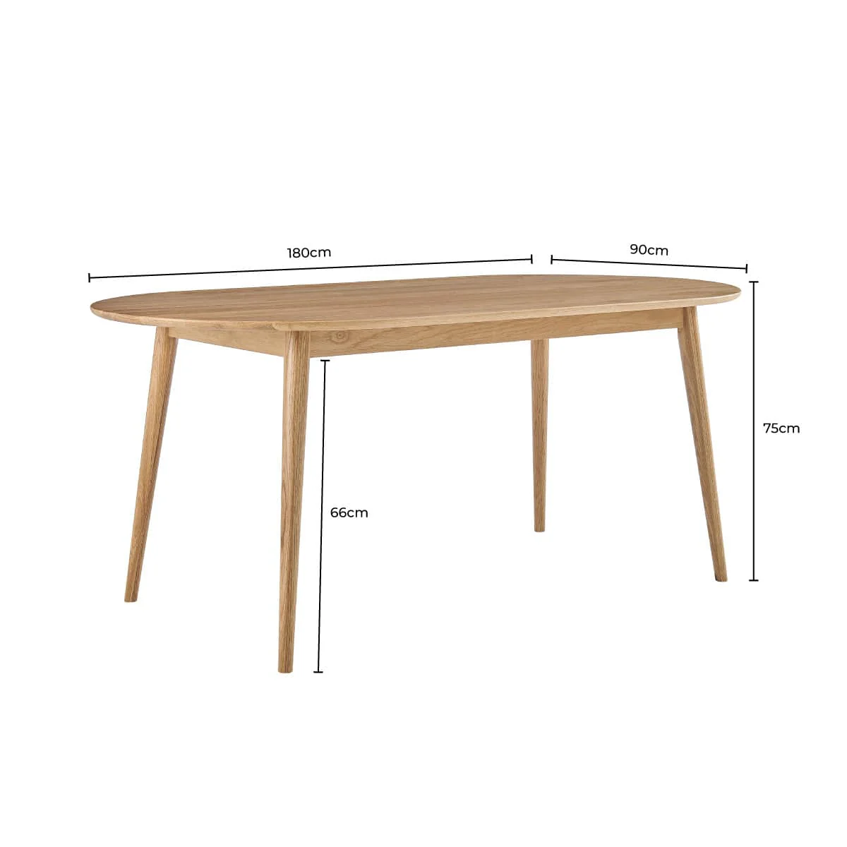 Heidi Solid Oak Oval 6-8 Seater Dining Table - Natural - Image 12