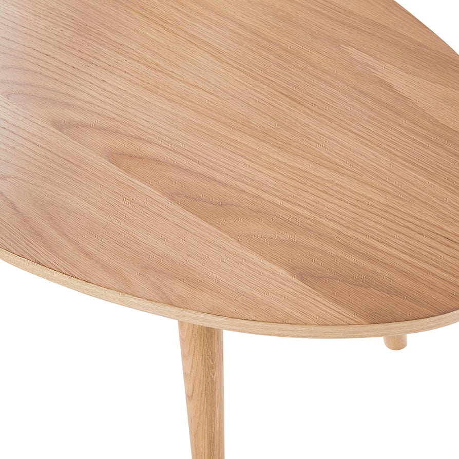 Heidi Solid Oak Oval Coffee Table - Light Wood - Image 6