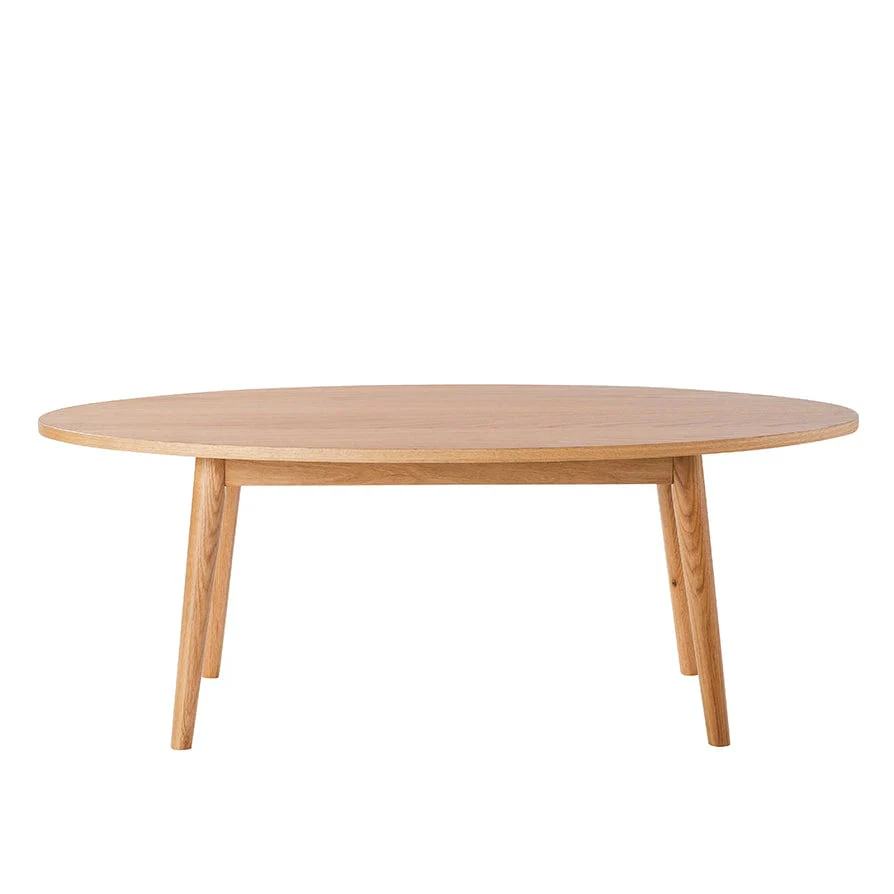 Heidi Solid Oak Oval Coffee Table - Light Wood - Image 7