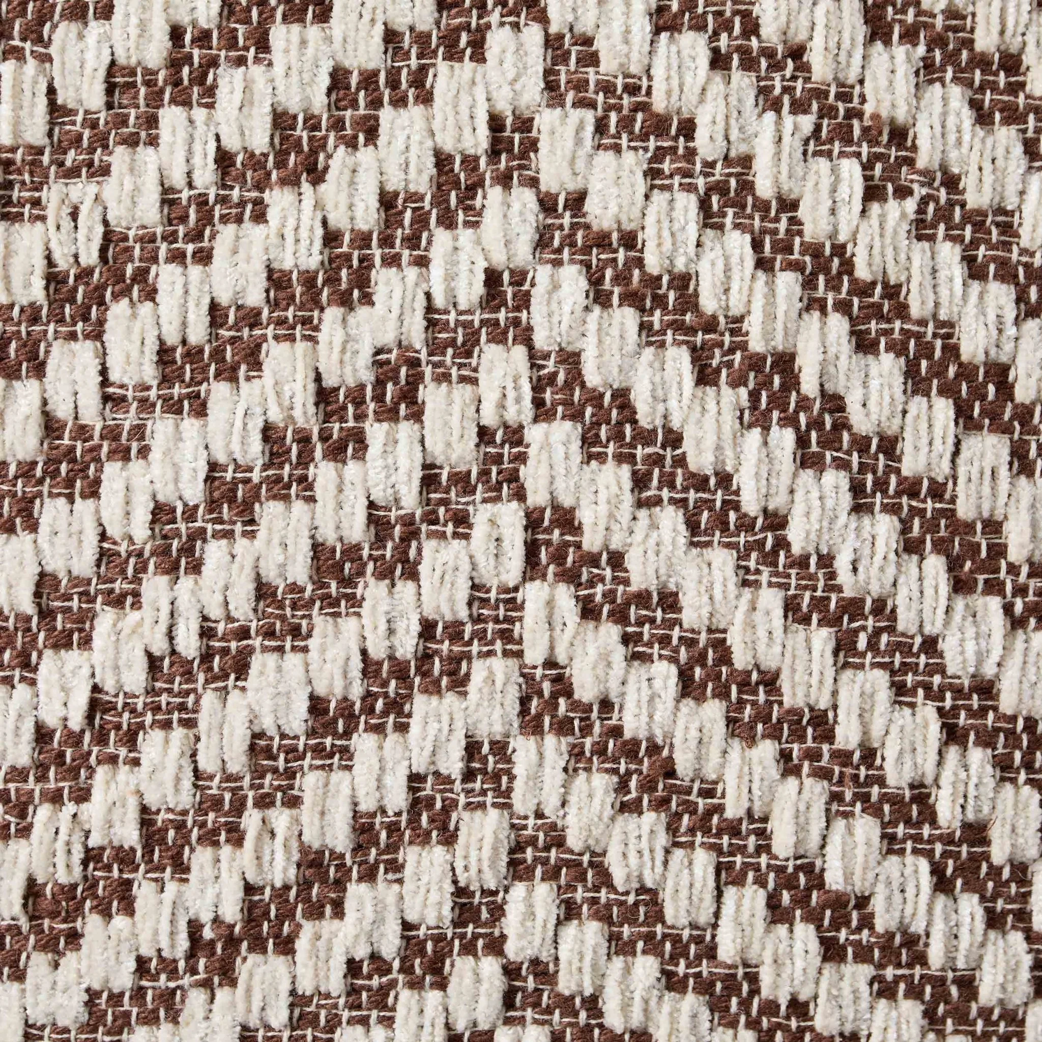 Herringbone Tufted Edge Sofa Cushion Cover - Chocolate - Image 4