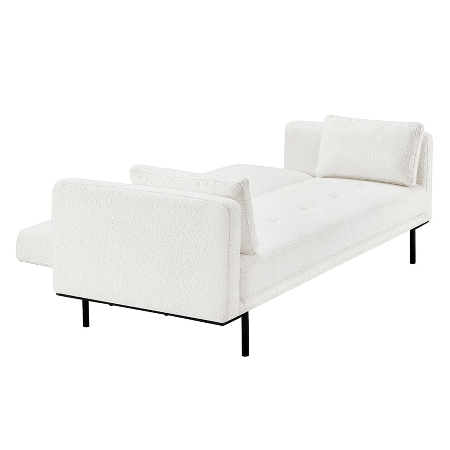 Hudson Bouclé Click Clack Sofa Bed - Off White - Image 4