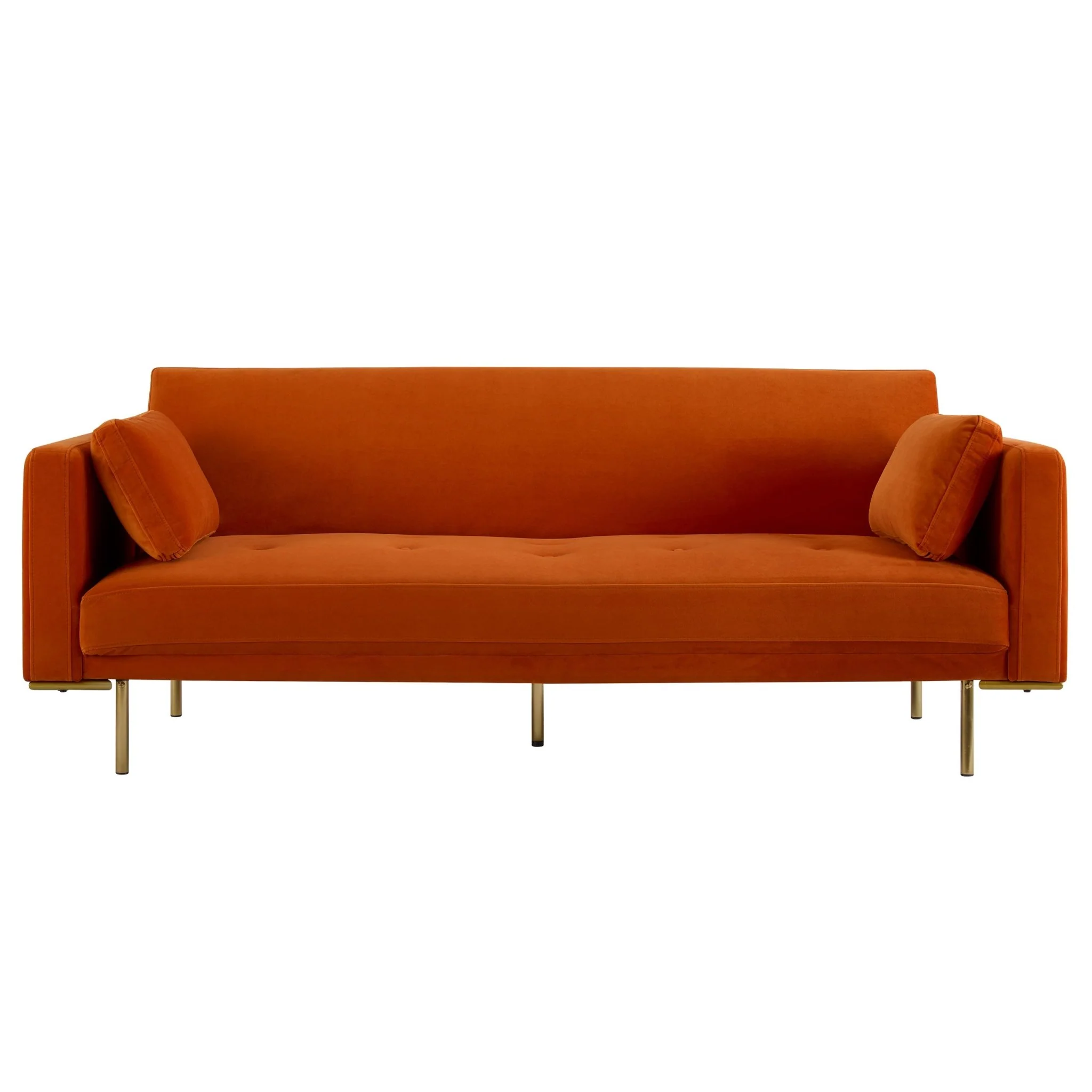Hudson Click Clack Sofa Bed - Bright Orange - Image 3