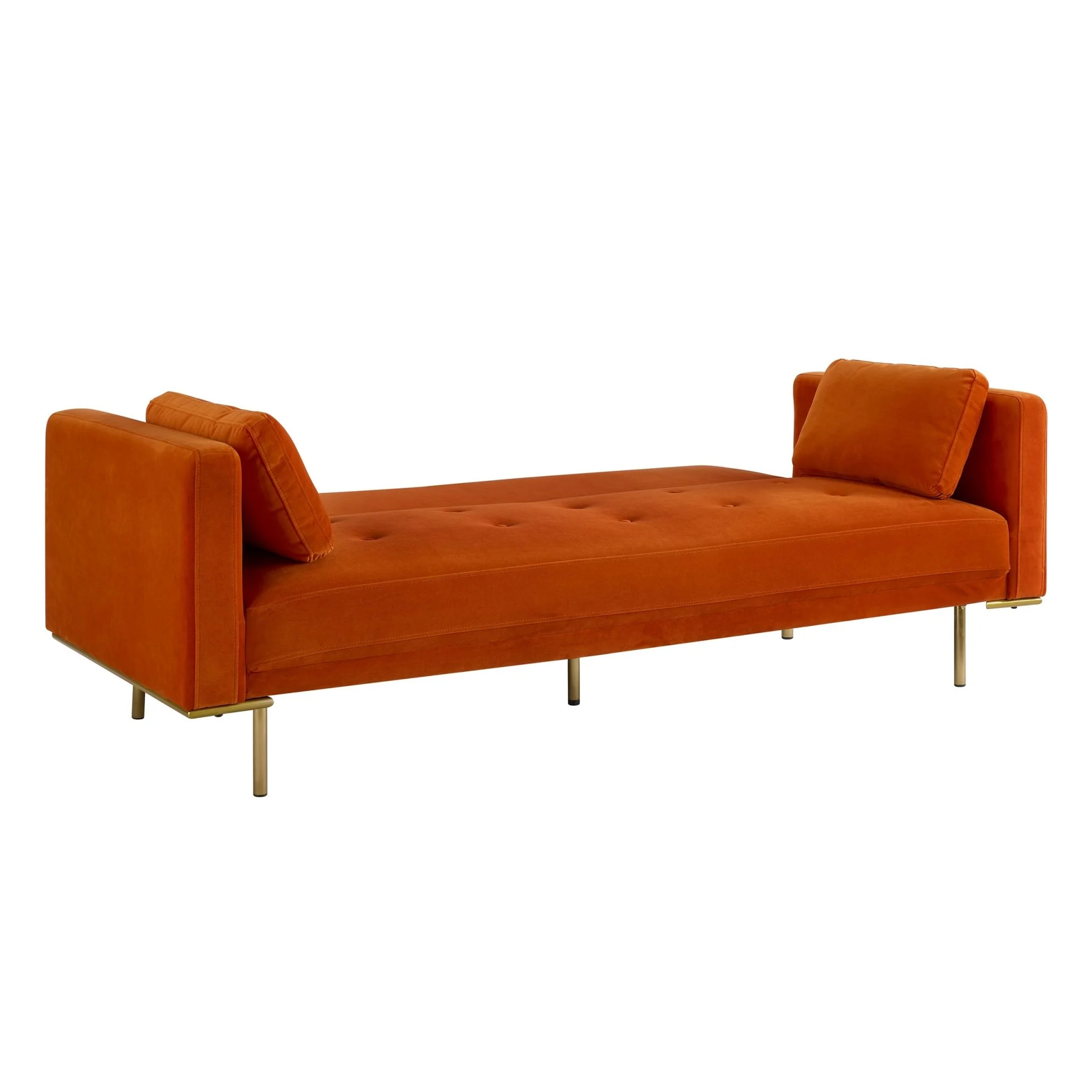 Hudson Click Clack Sofa Bed - Bright Orange - Image 5