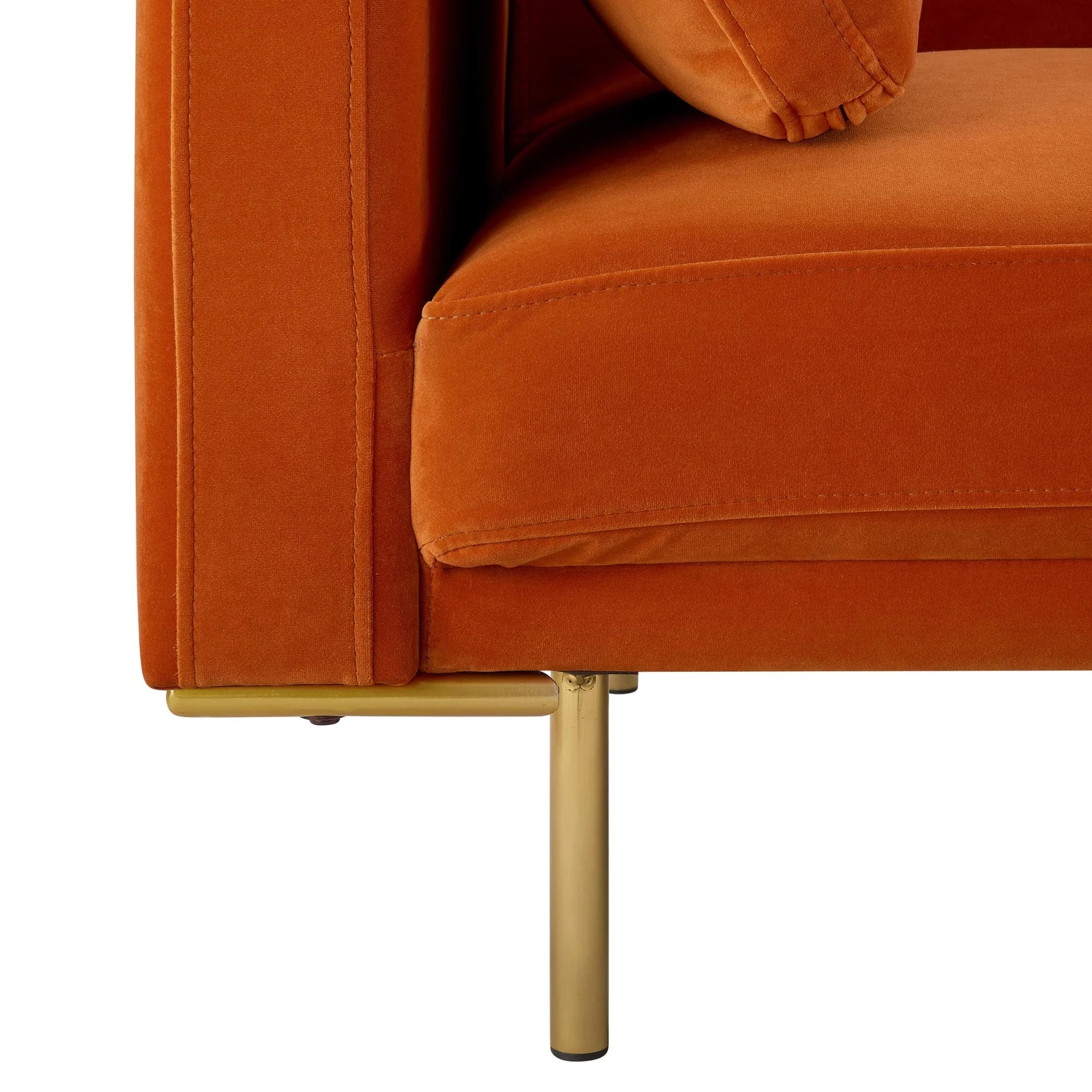 Hudson Click Clack Sofa Bed - Bright Orange - Image 6