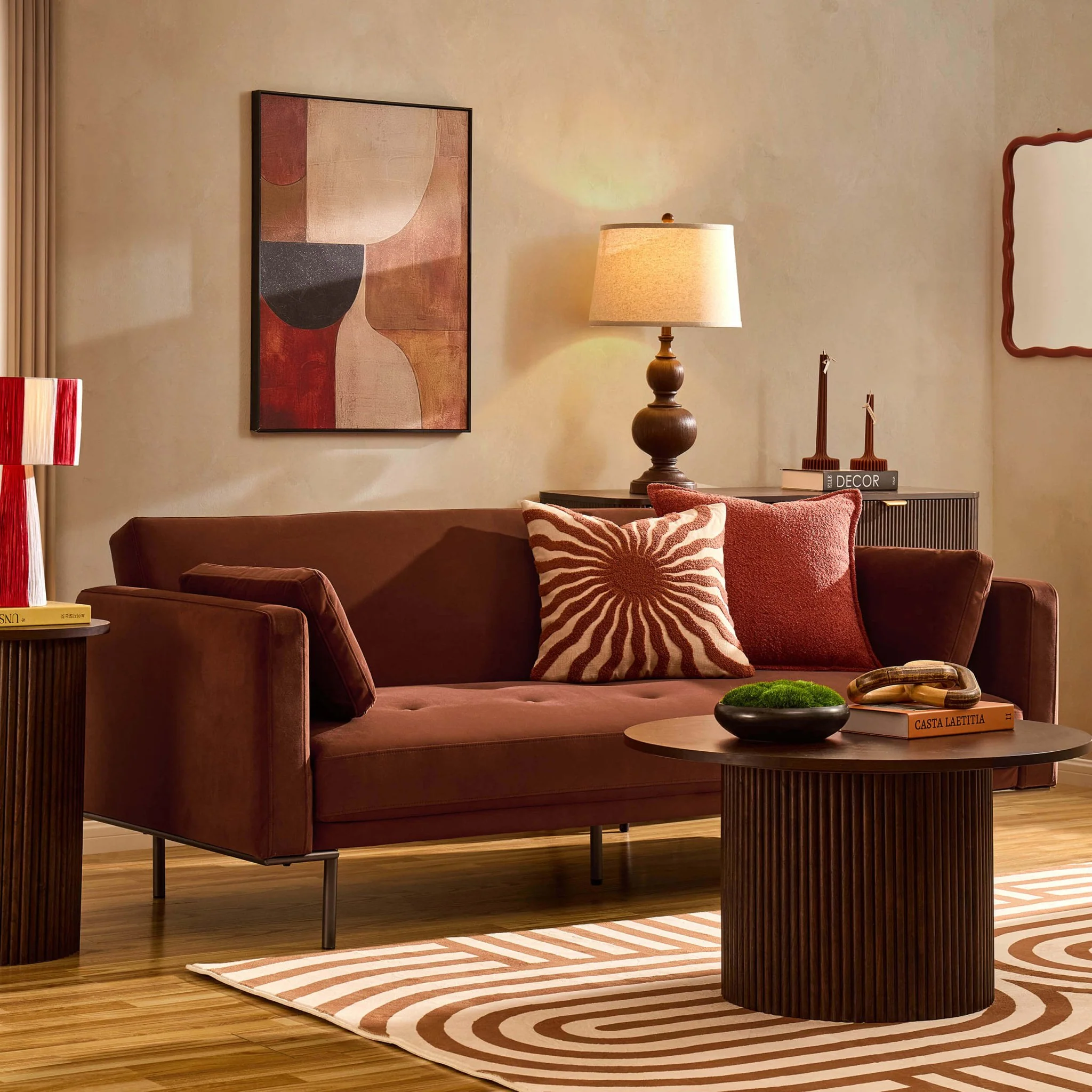 Hudson Click Clack Sofa Bed - Terracotta