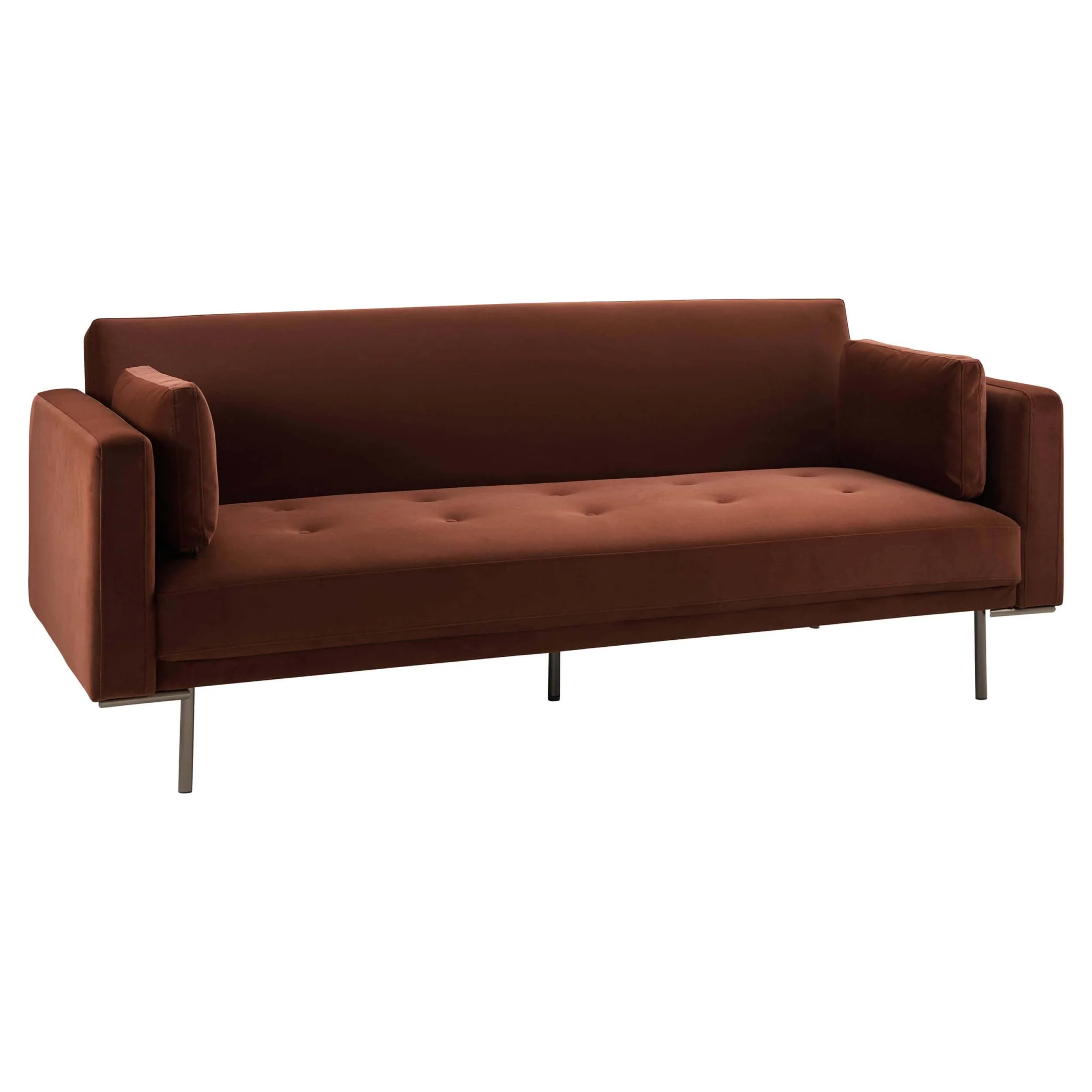 Hudson Click Clack Sofa Bed - Terracotta - Image 4