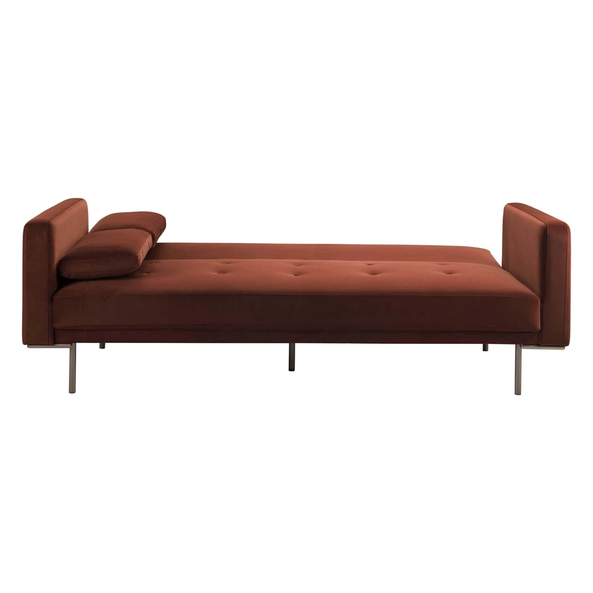Hudson Click Clack Sofa Bed - Terracotta - Image 5