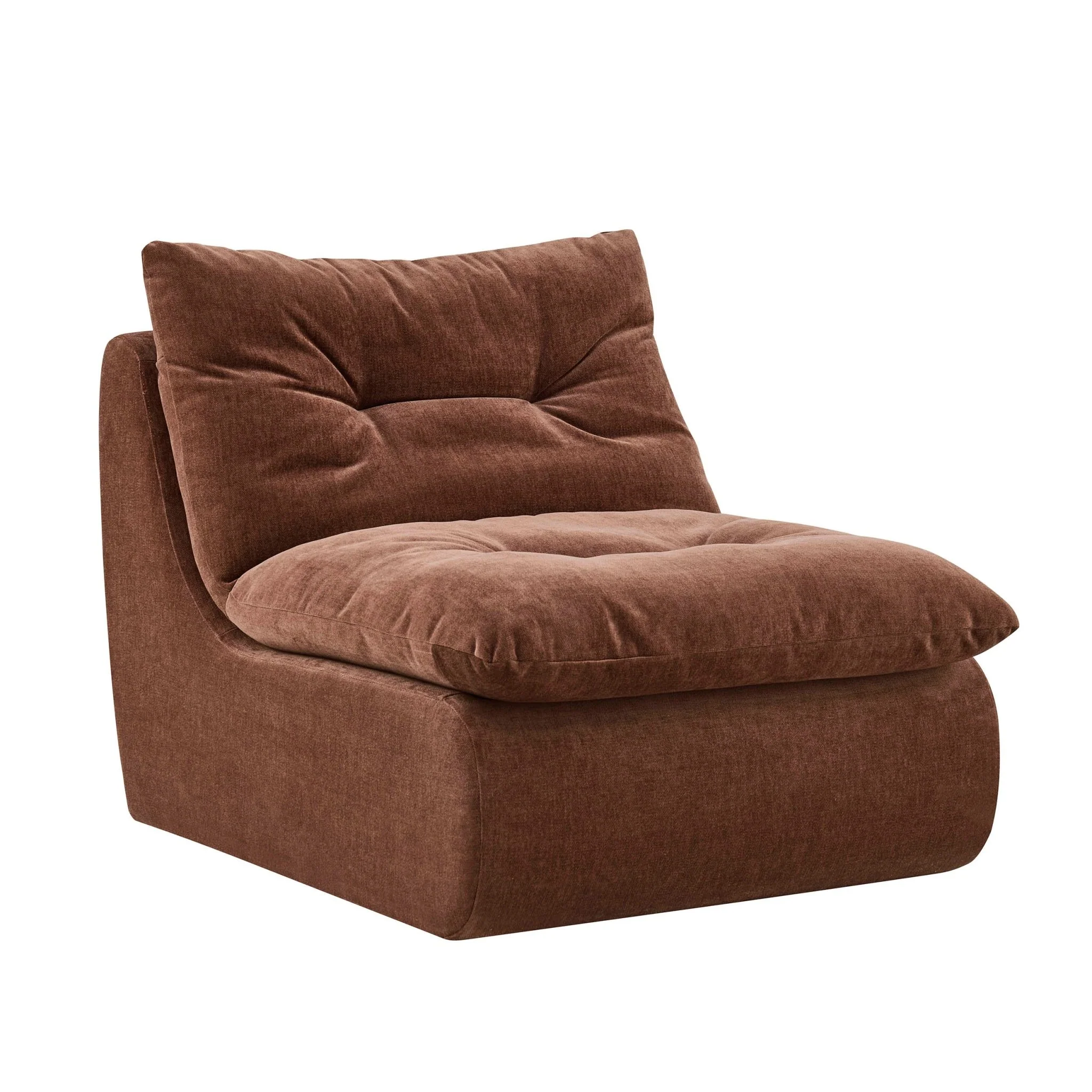 Immy Relaxed Accent Chair - Chenille Dark Rust - Image 3
