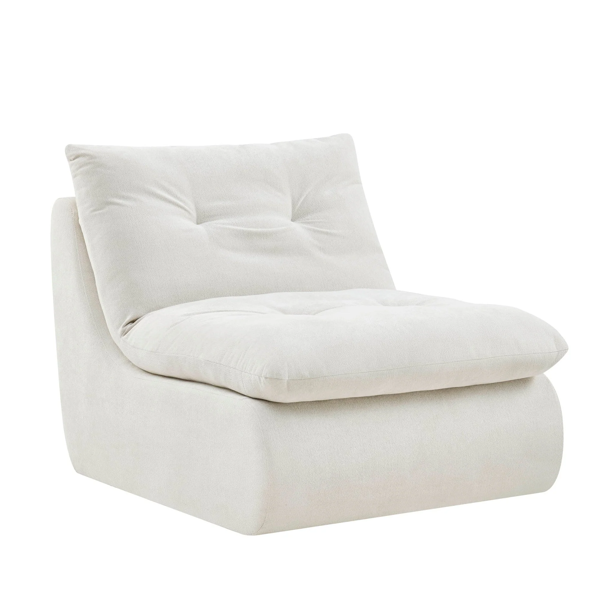 Immy Relaxed Accent Chair - Chenille Ivory - Image 3