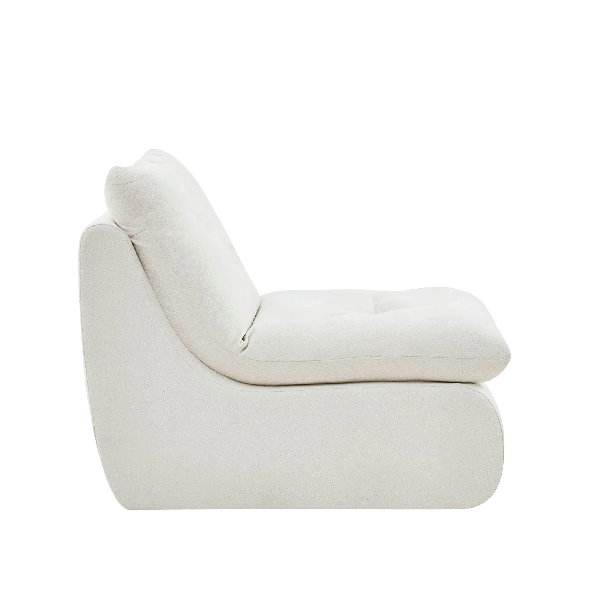 Immy Relaxed Accent Chair - Chenille Ivory - Image 4
