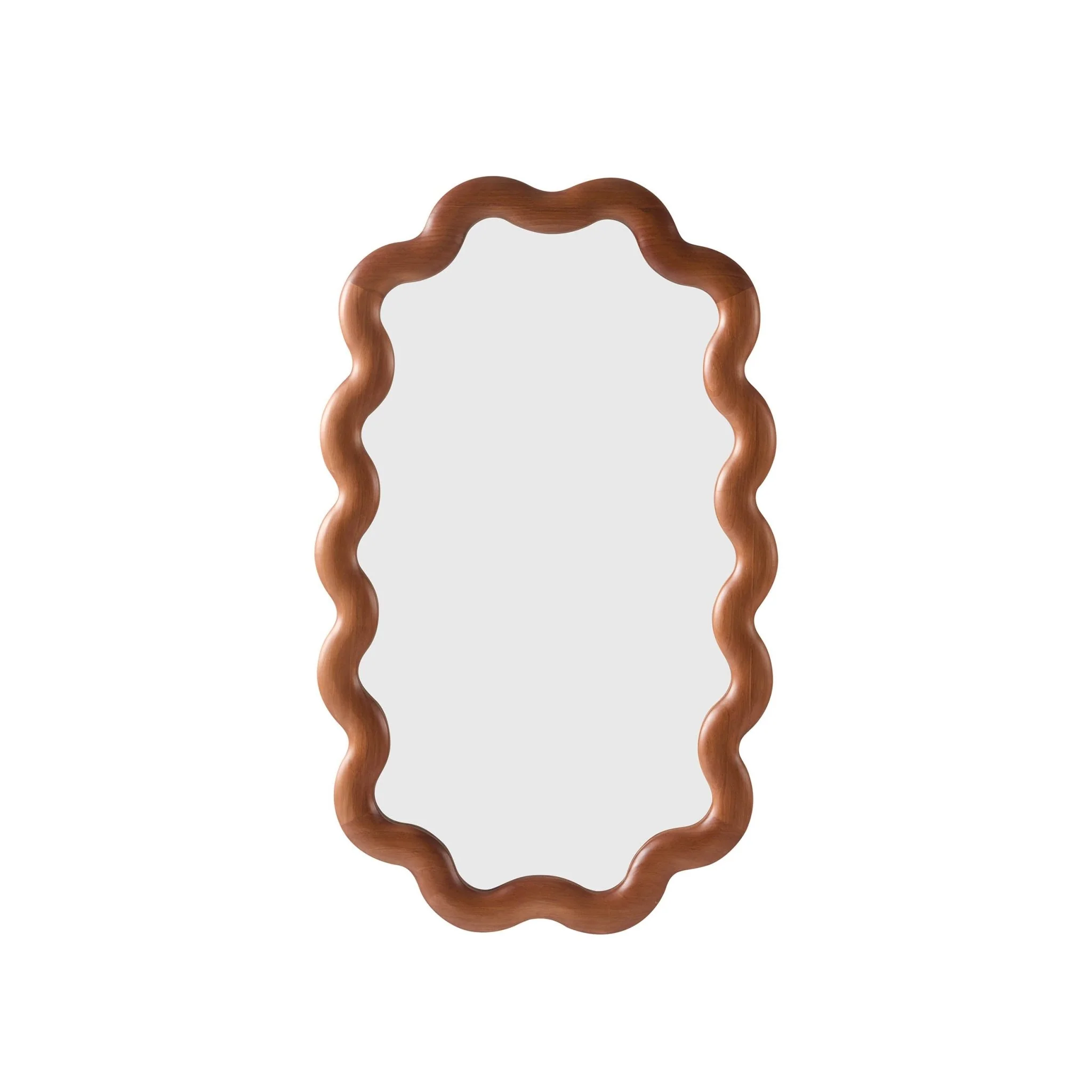 Indie Wavy Wood Mirror - Mid Wood - Image 3
