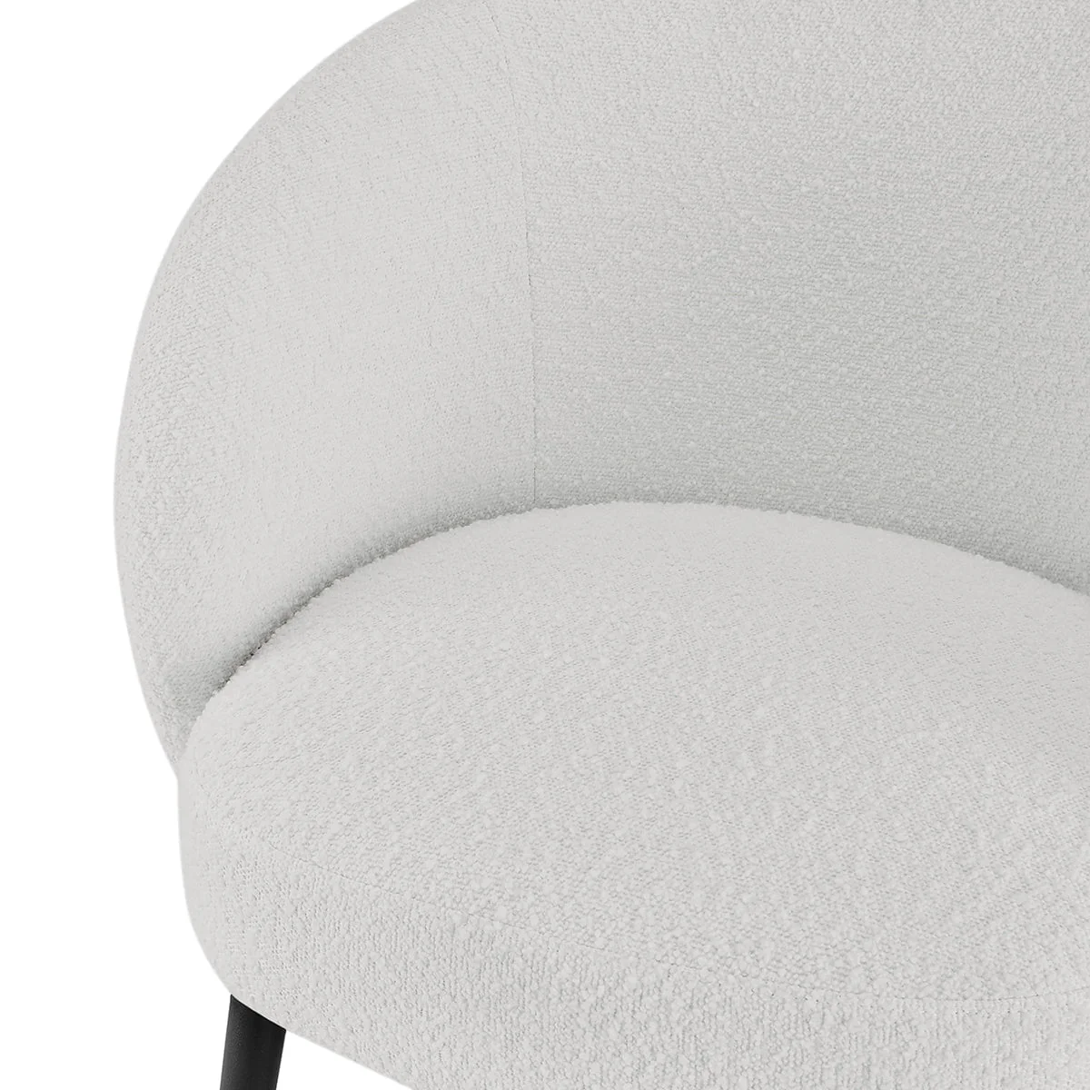 Indy Bouclé Accent Chair - Off White - Image 5