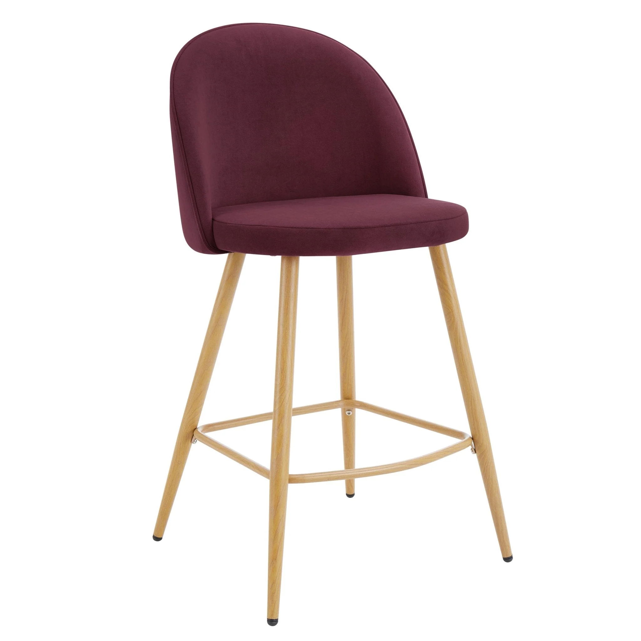 Iris Set Of 2 Barstools - Berry/Natural - Image 3