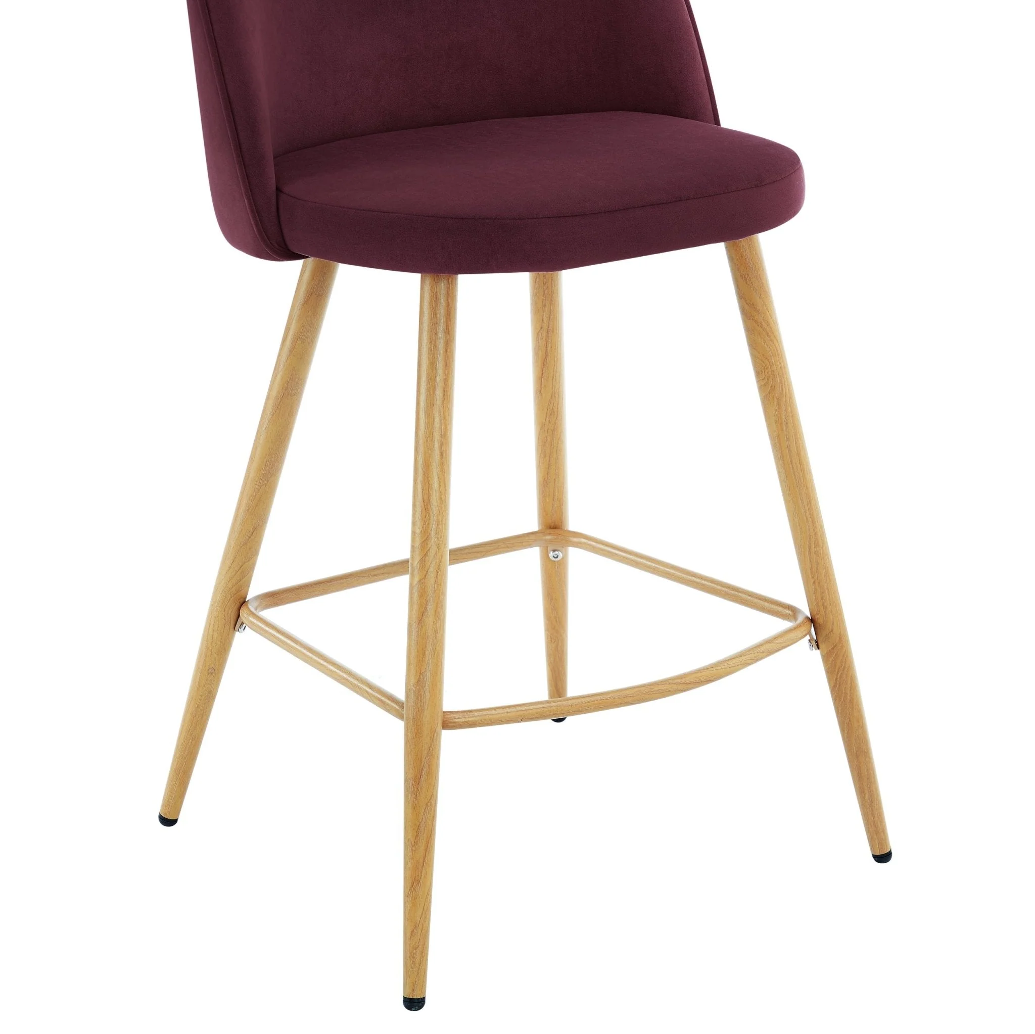 Iris Set Of 2 Barstools - Berry/Natural - Image 6