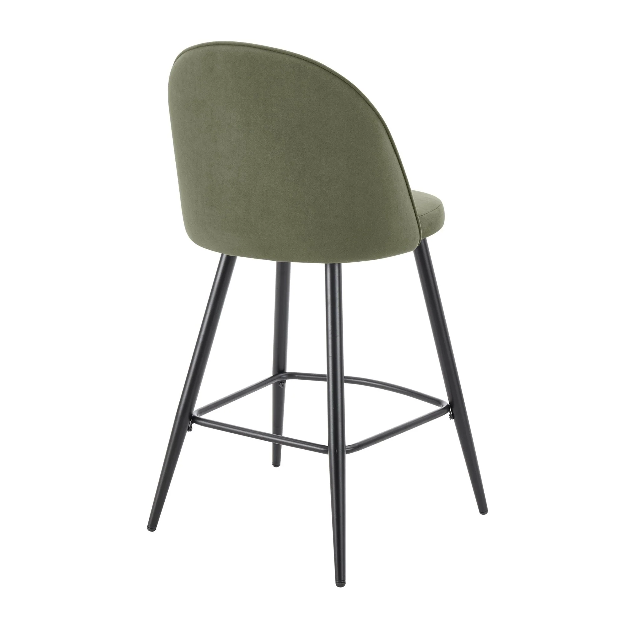 Iris Set Of 2 Barstools - Sage Green/Black - Image 5
