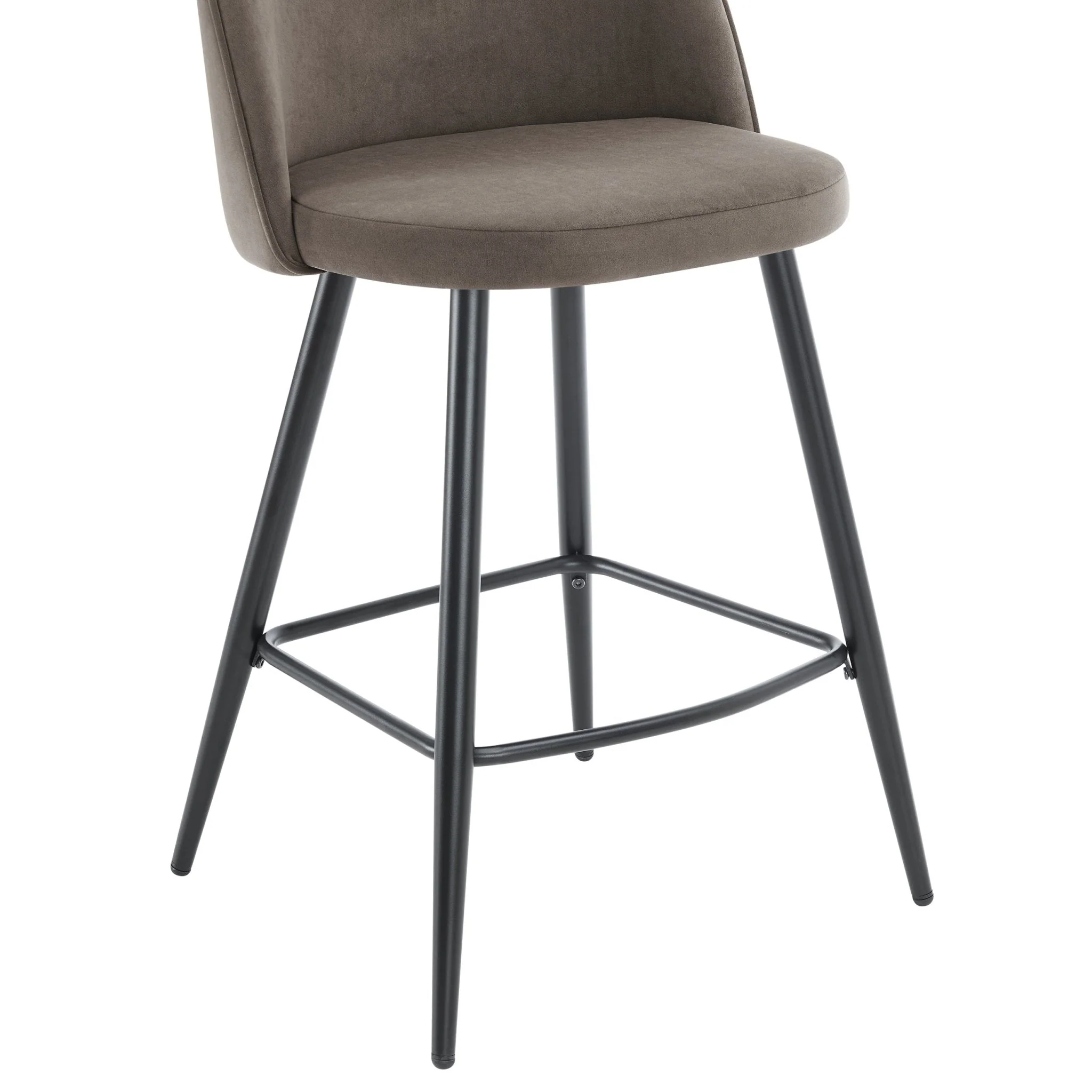 Iris Set Of 2 Barstools - Taupe/Black - Image 4