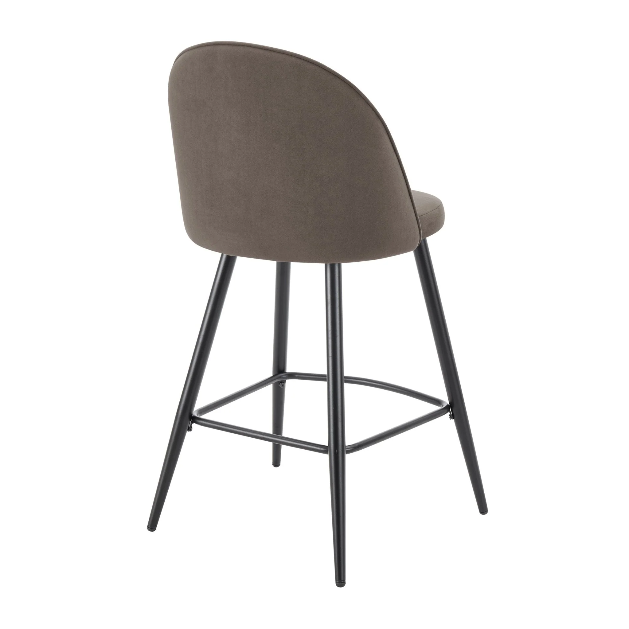 Iris Set Of 2 Barstools - Taupe/Black - Image 5