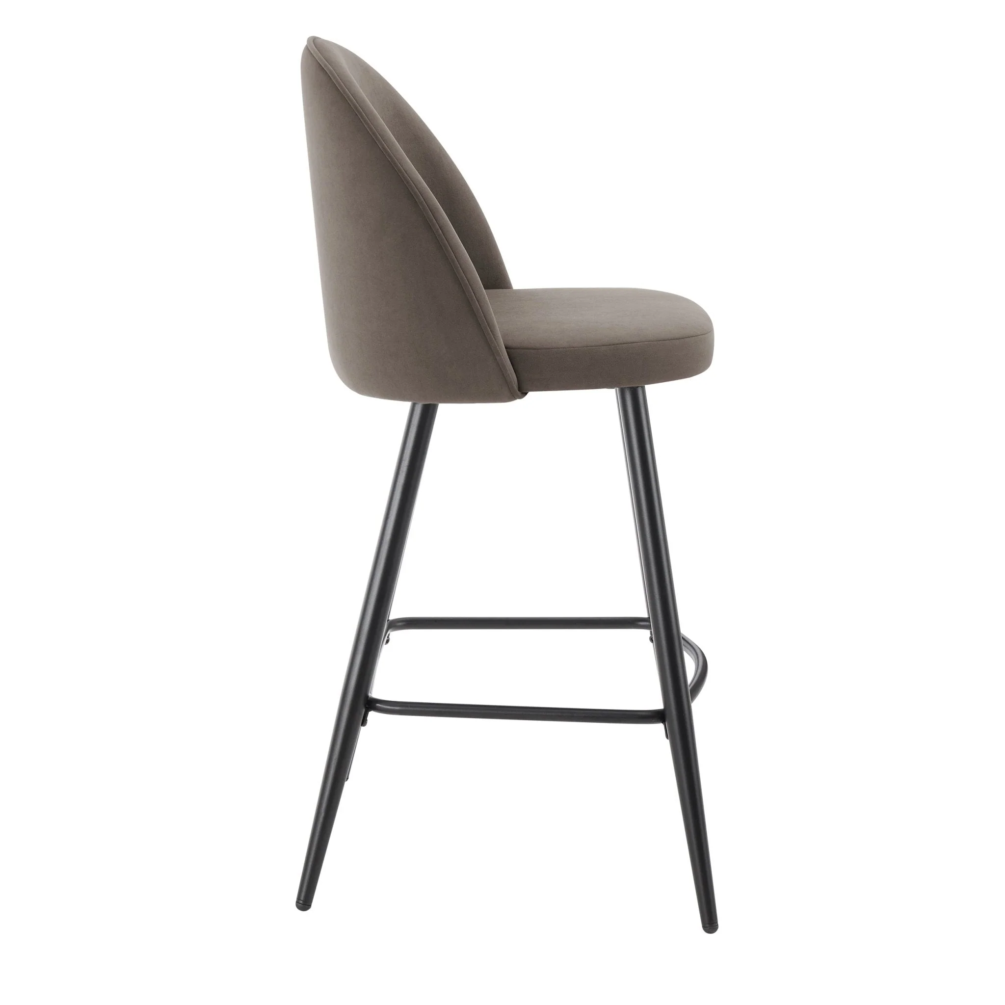 Iris Set Of 2 Barstools - Taupe/Black - Image 6