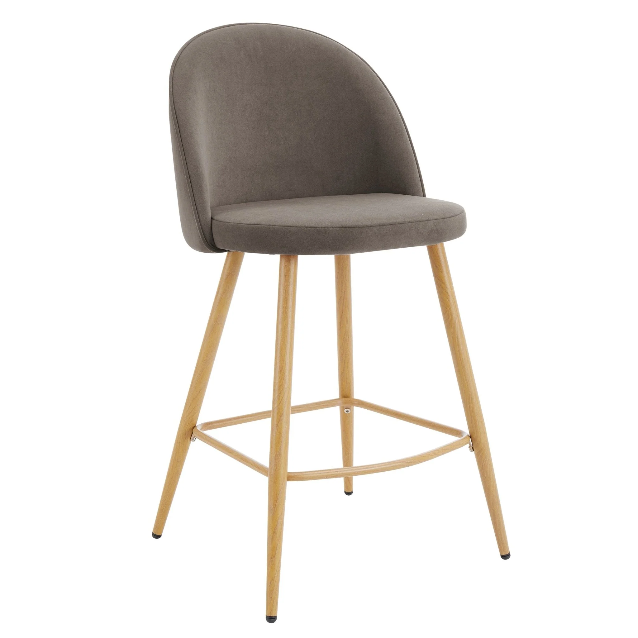 Iris Set of 2 Barstools - Taupe/Natural - Image 3