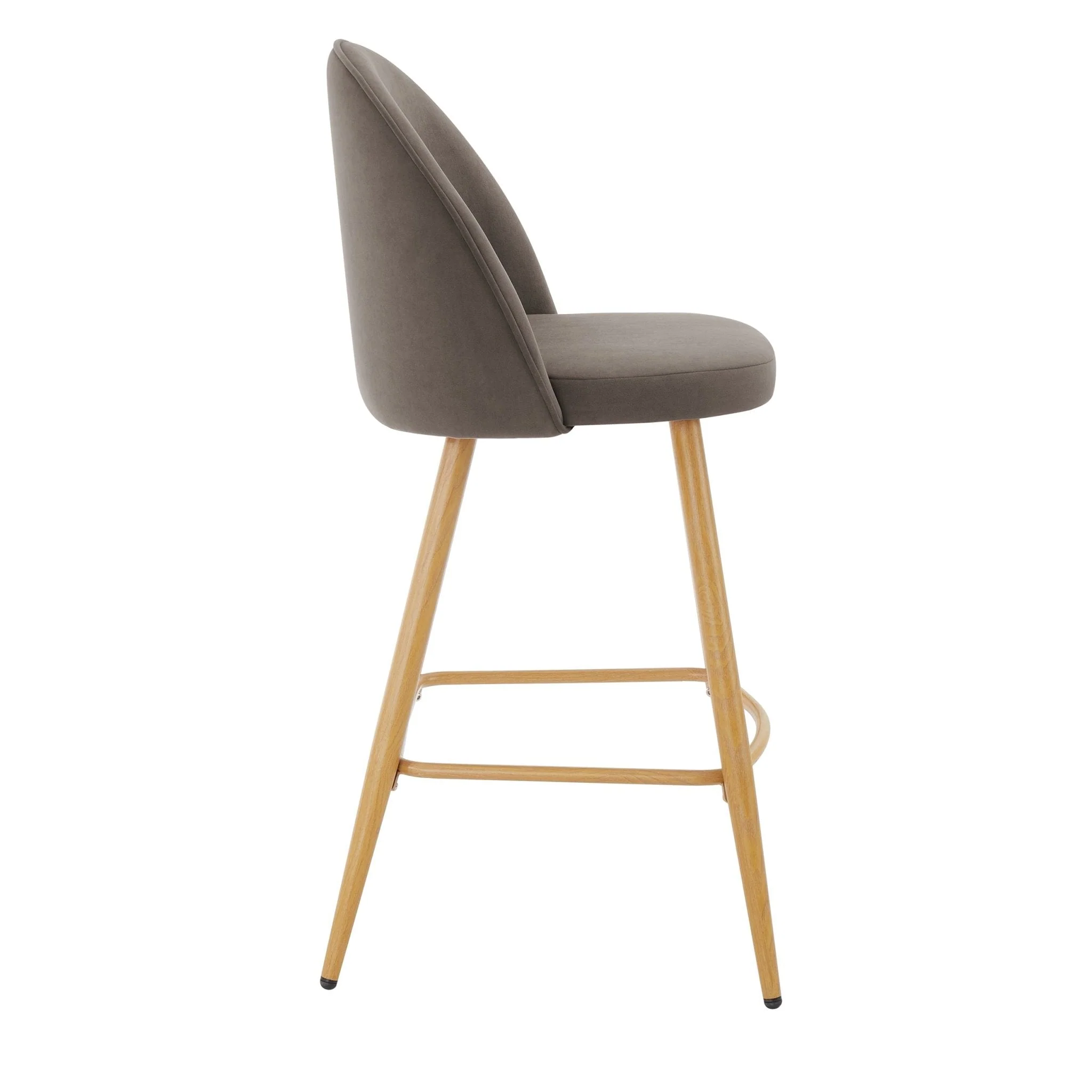 Iris Set of 2 Barstools - Taupe/Natural - Image 4