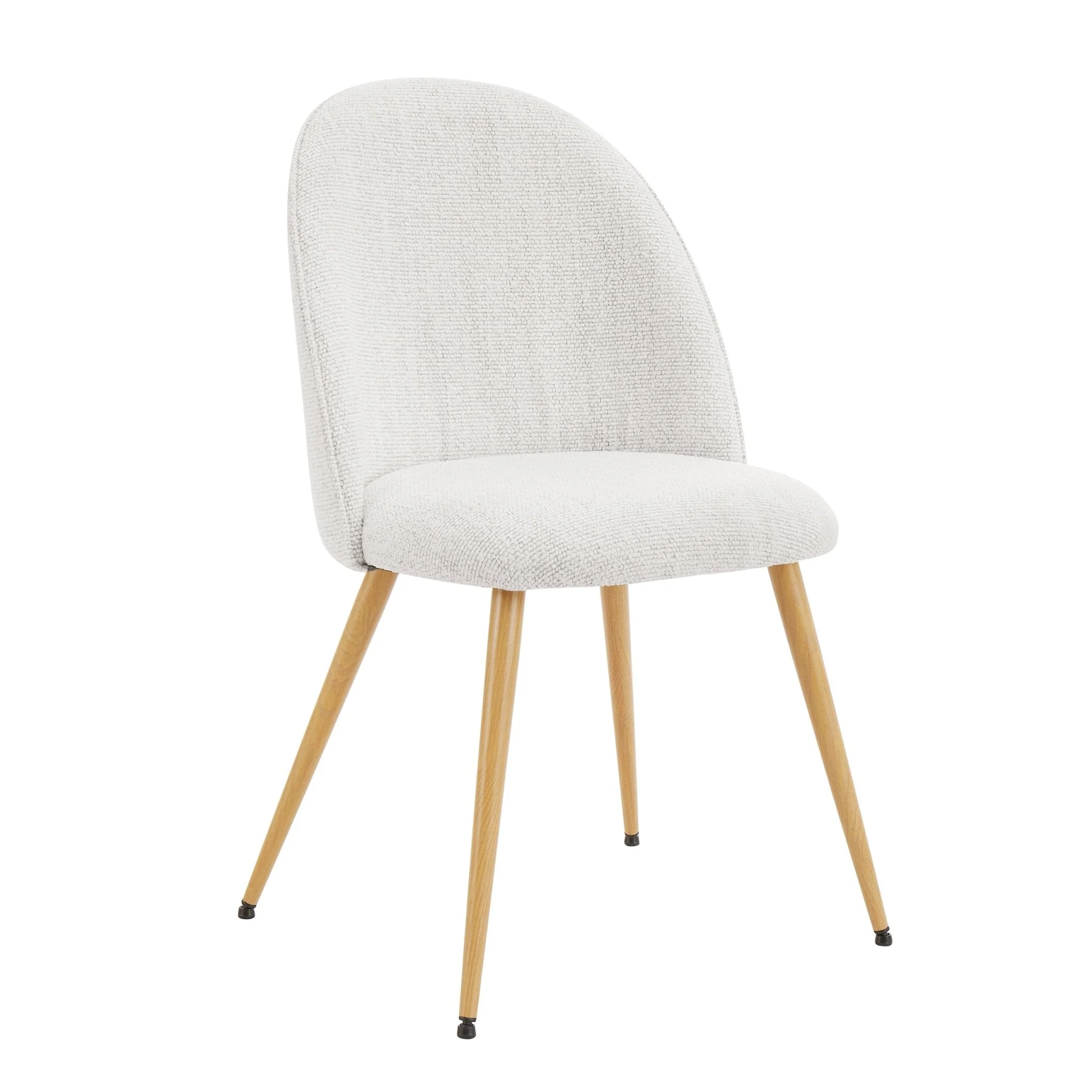 Iris Set Of 2 Dining Chairs - Boucle Ivory/Natural - Image 3