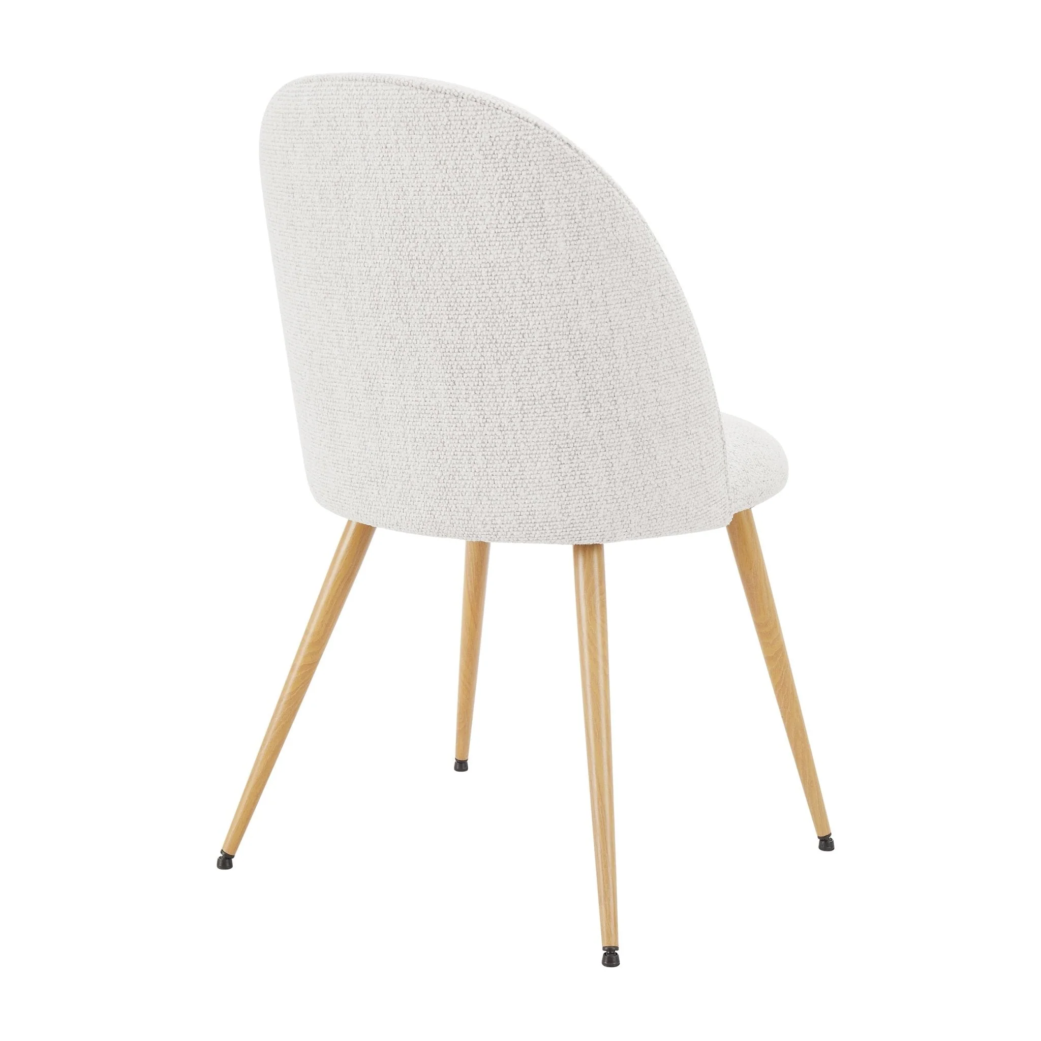 Iris Set Of 2 Dining Chairs - Boucle Ivory/Natural - Image 4