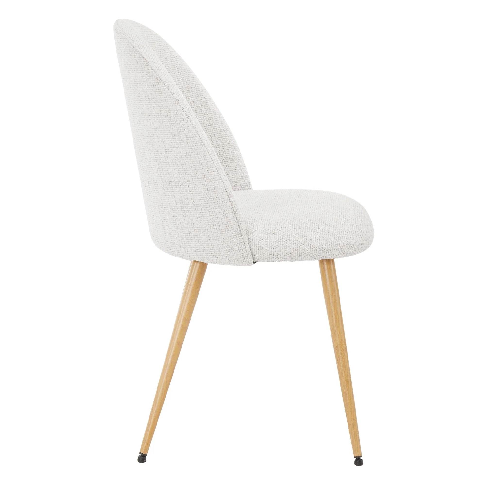 Iris Set Of 2 Dining Chairs - Boucle Ivory/Natural - Image 5
